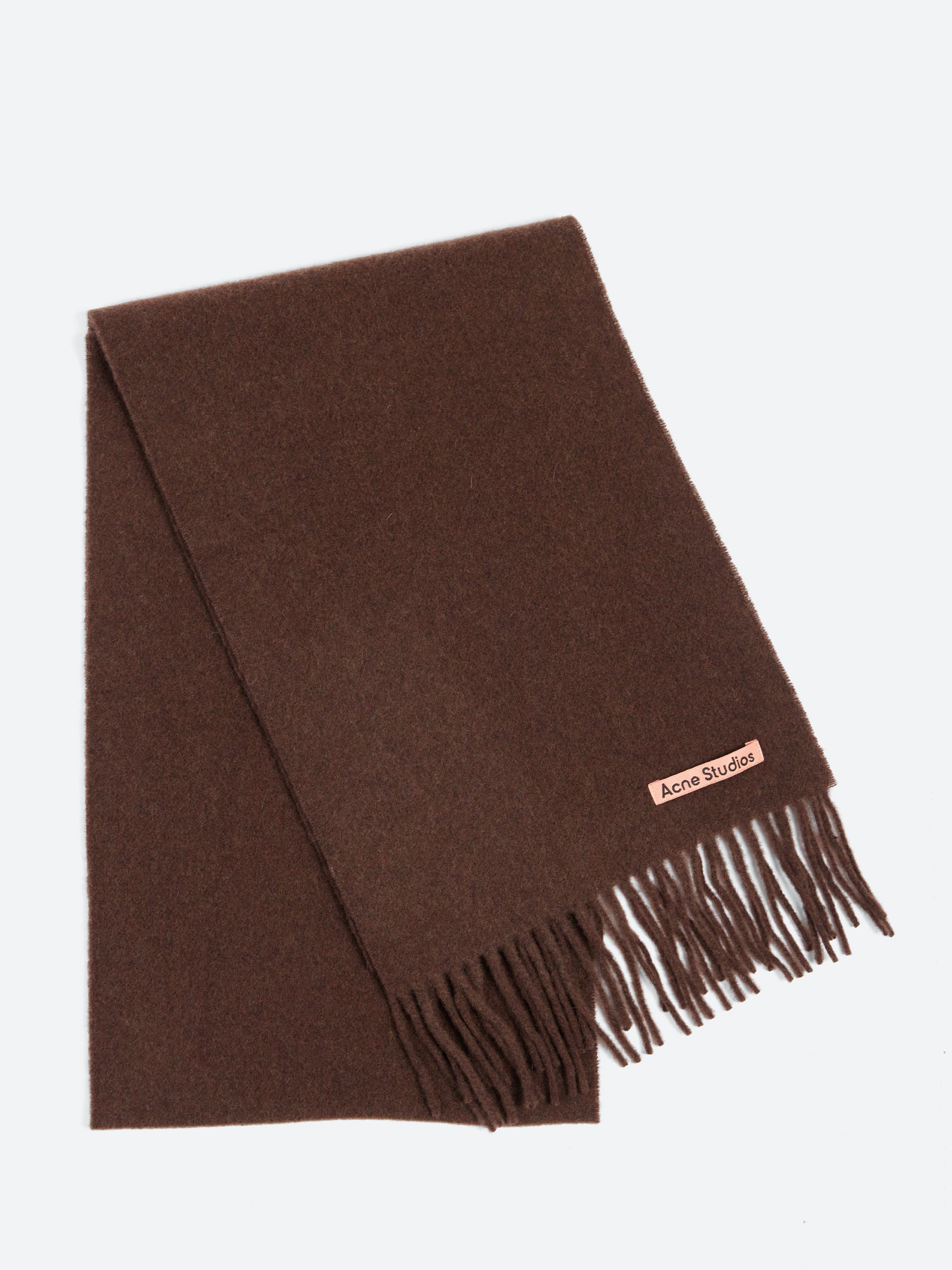 Fringe Wool Scarf - Skinny