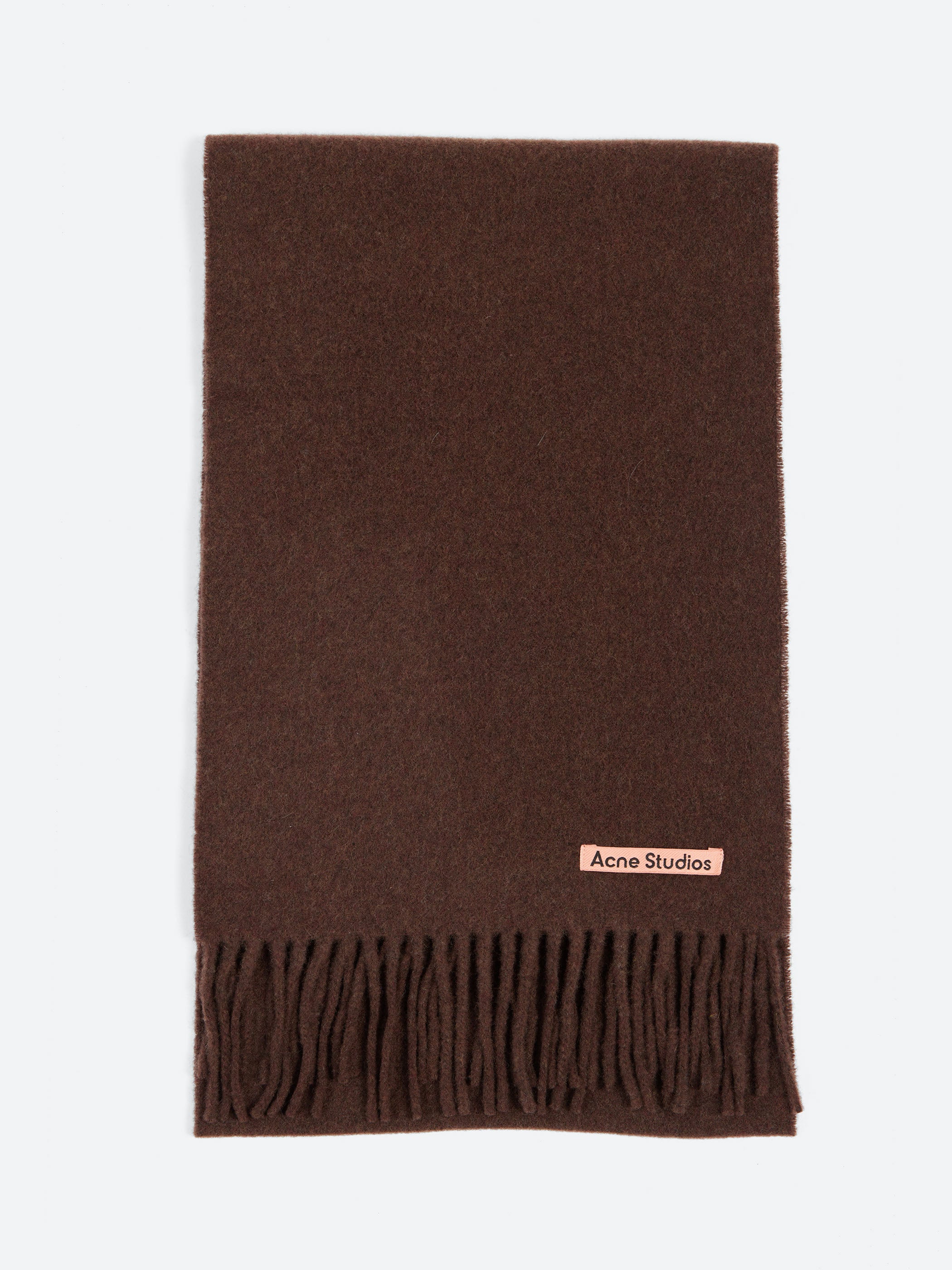 Fringe Wool Scarf - Skinny