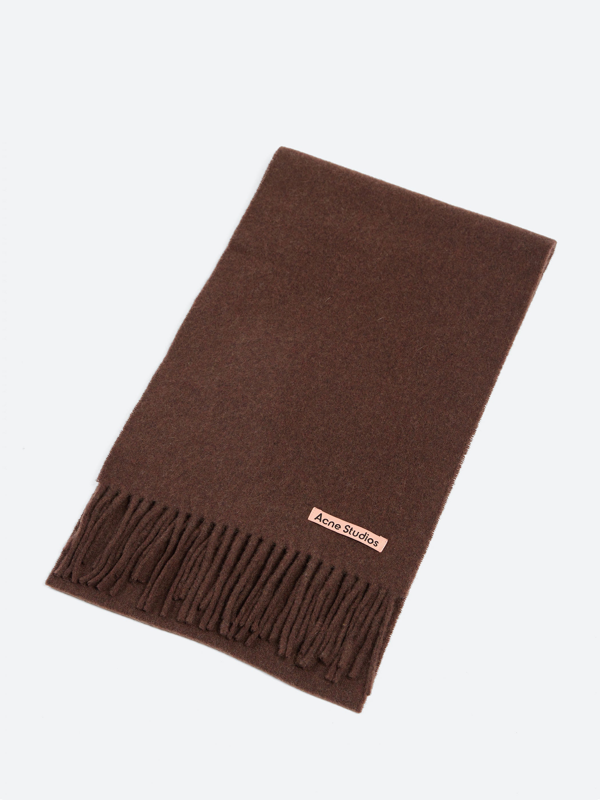 Fringe Wool Scarf - Skinny