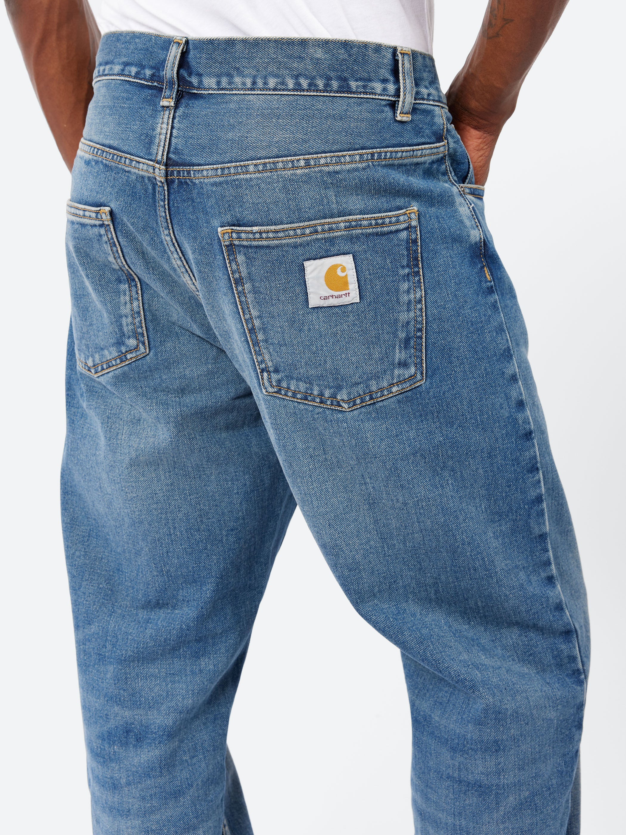Carhartt WIP - Newel Pant in Blue Dark Used – gravitypope