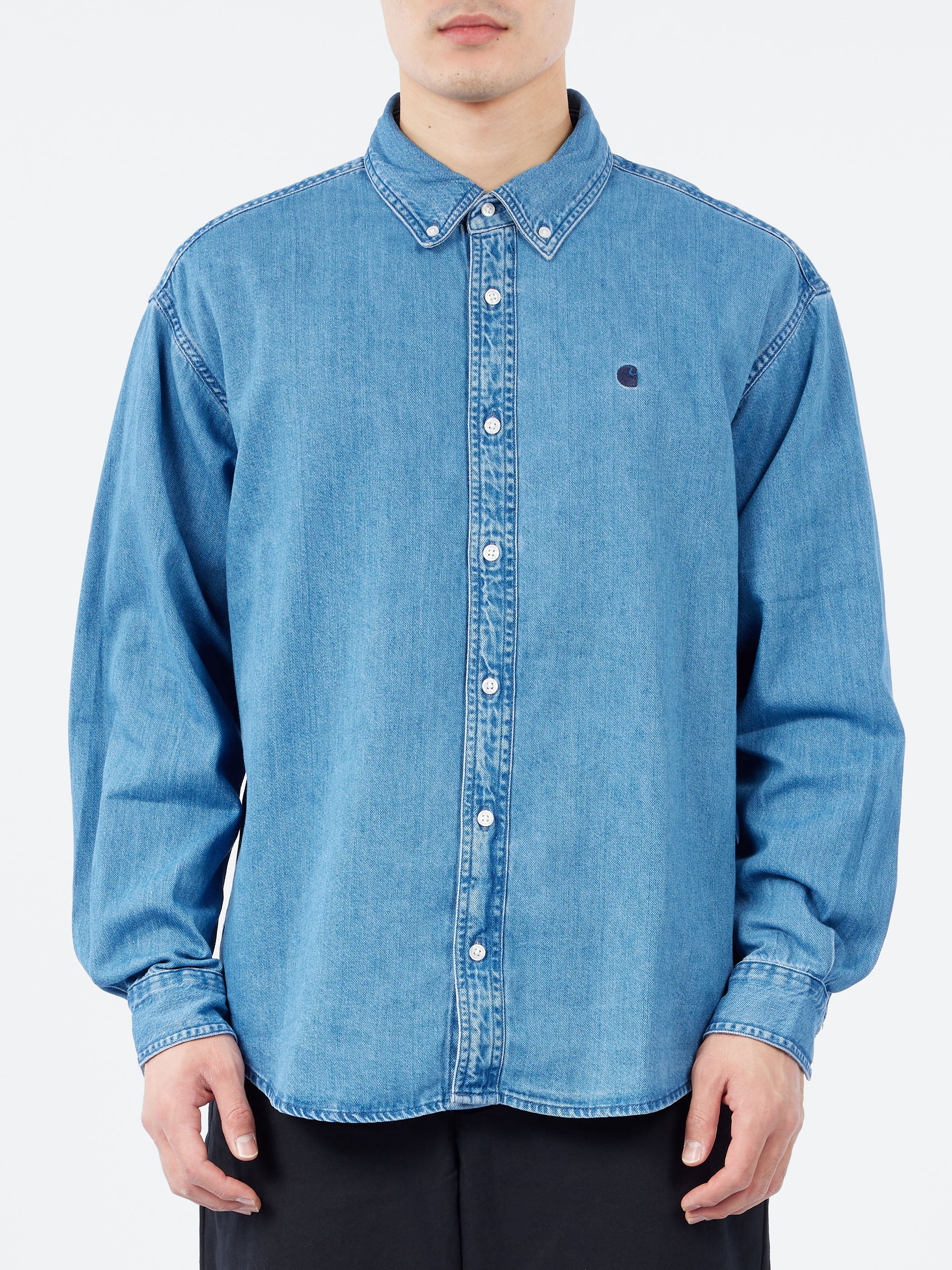 Carhartt WIP - Lucas Shirt in Blue Stone Washed – gravitypope