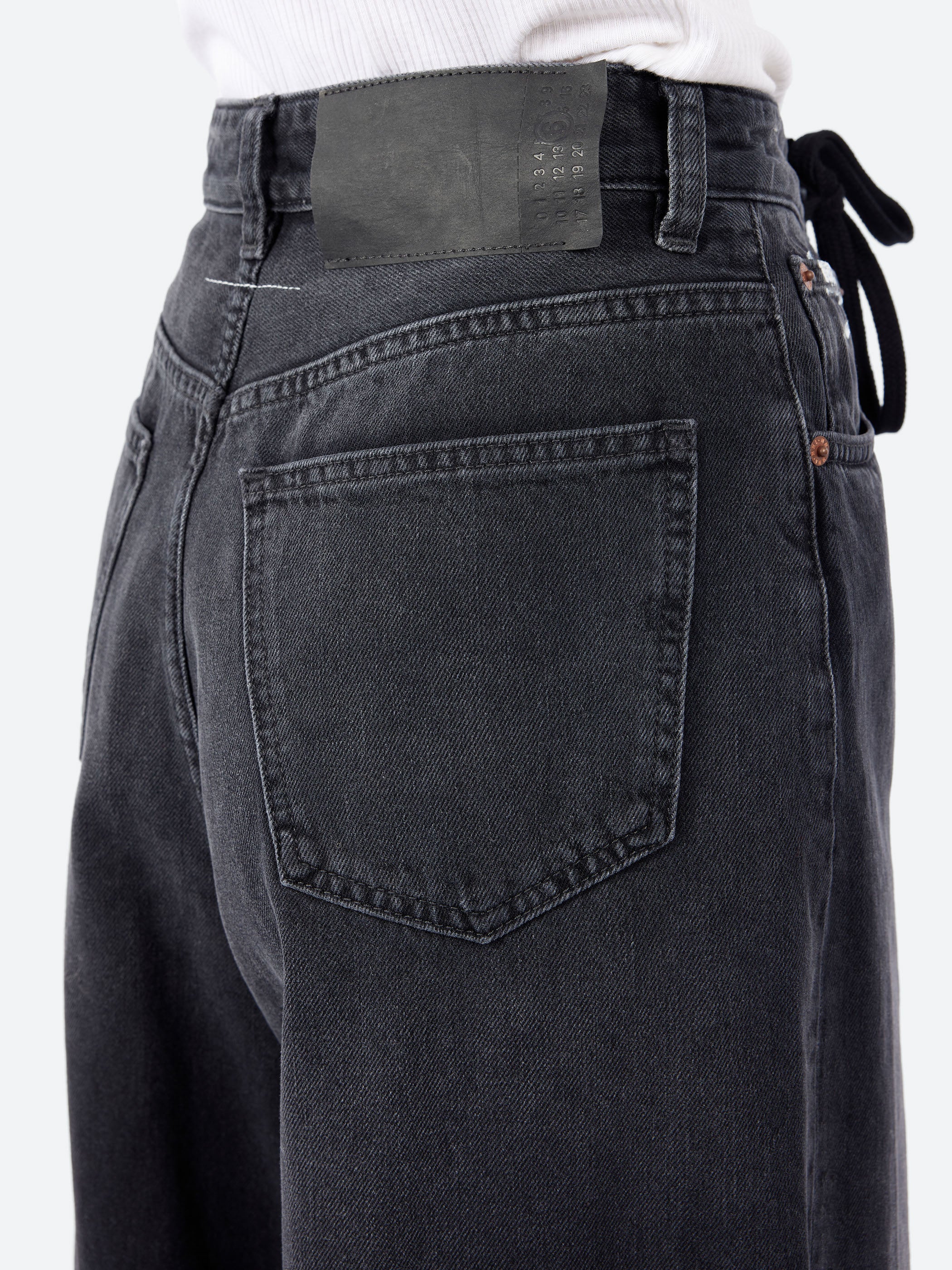 MM6 Maison Margiela - Wide Leg Jeans in Black – gravitypope