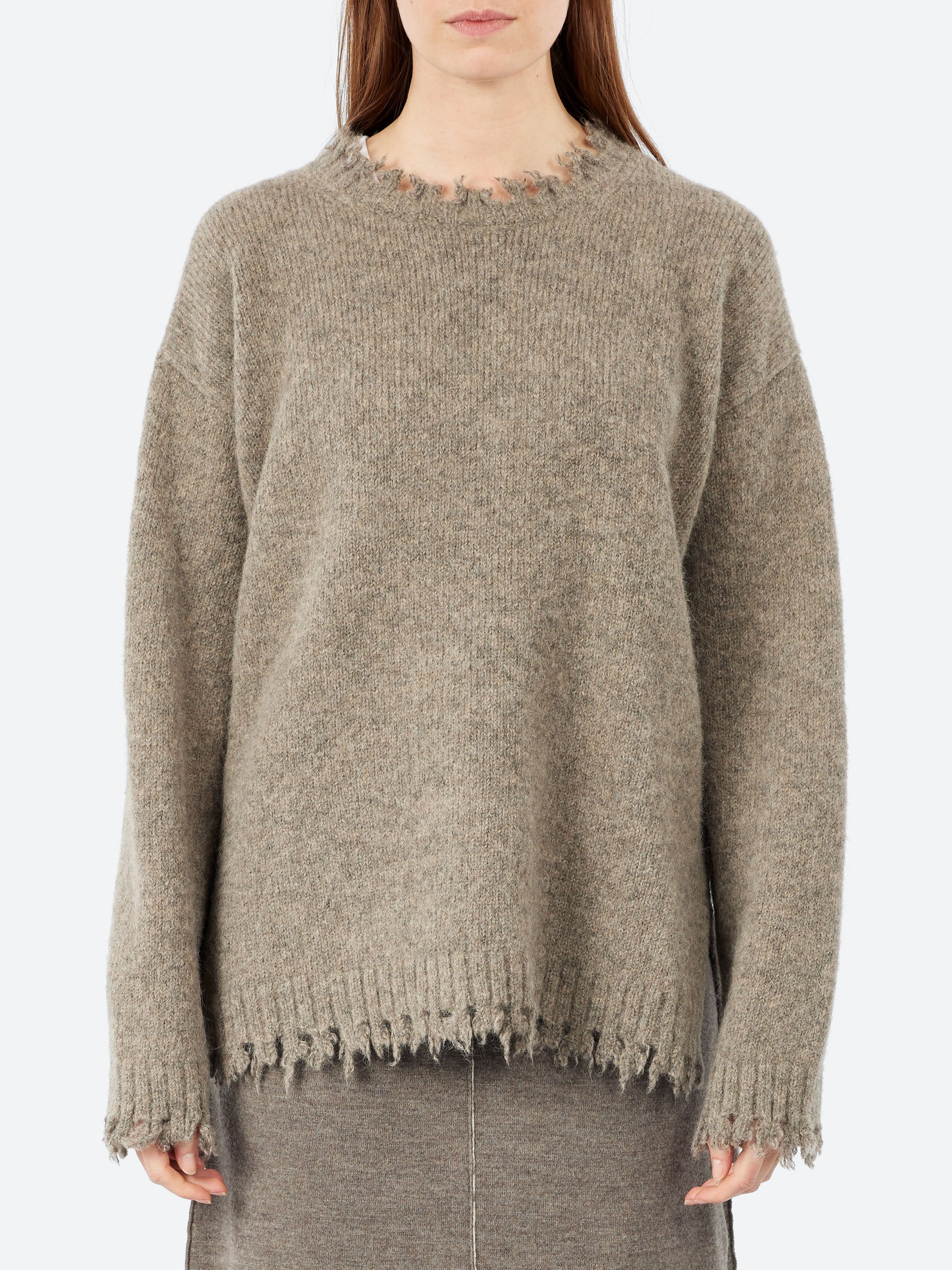 Lauren Manoogian - Fray Crewneck in Rock – gravitypope