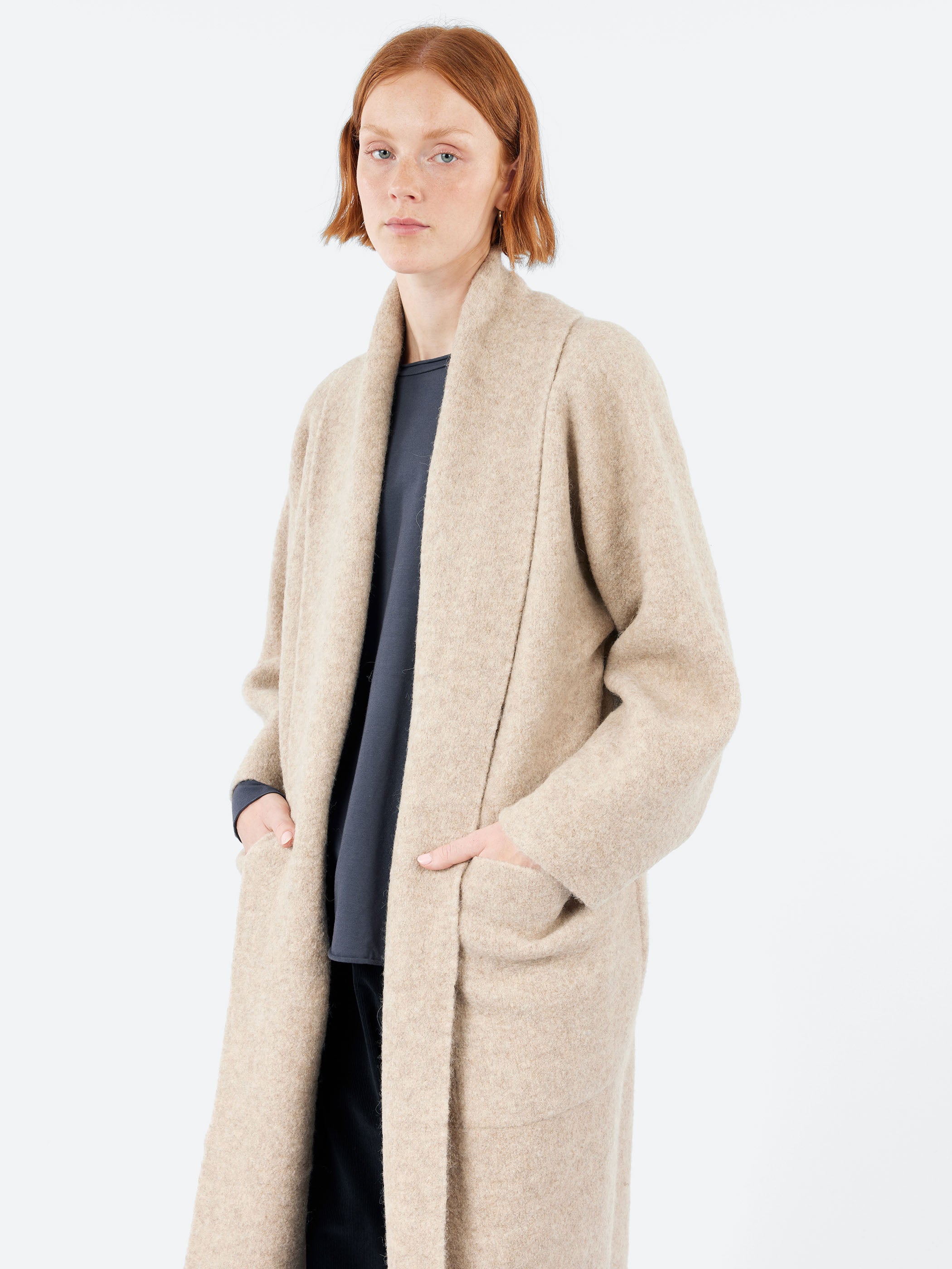 Lauren Manoogian - Double Face Long Coat in Oak – gravitypope Lauren Manoogian - Double Face Long Coat in Oak – gravitypope