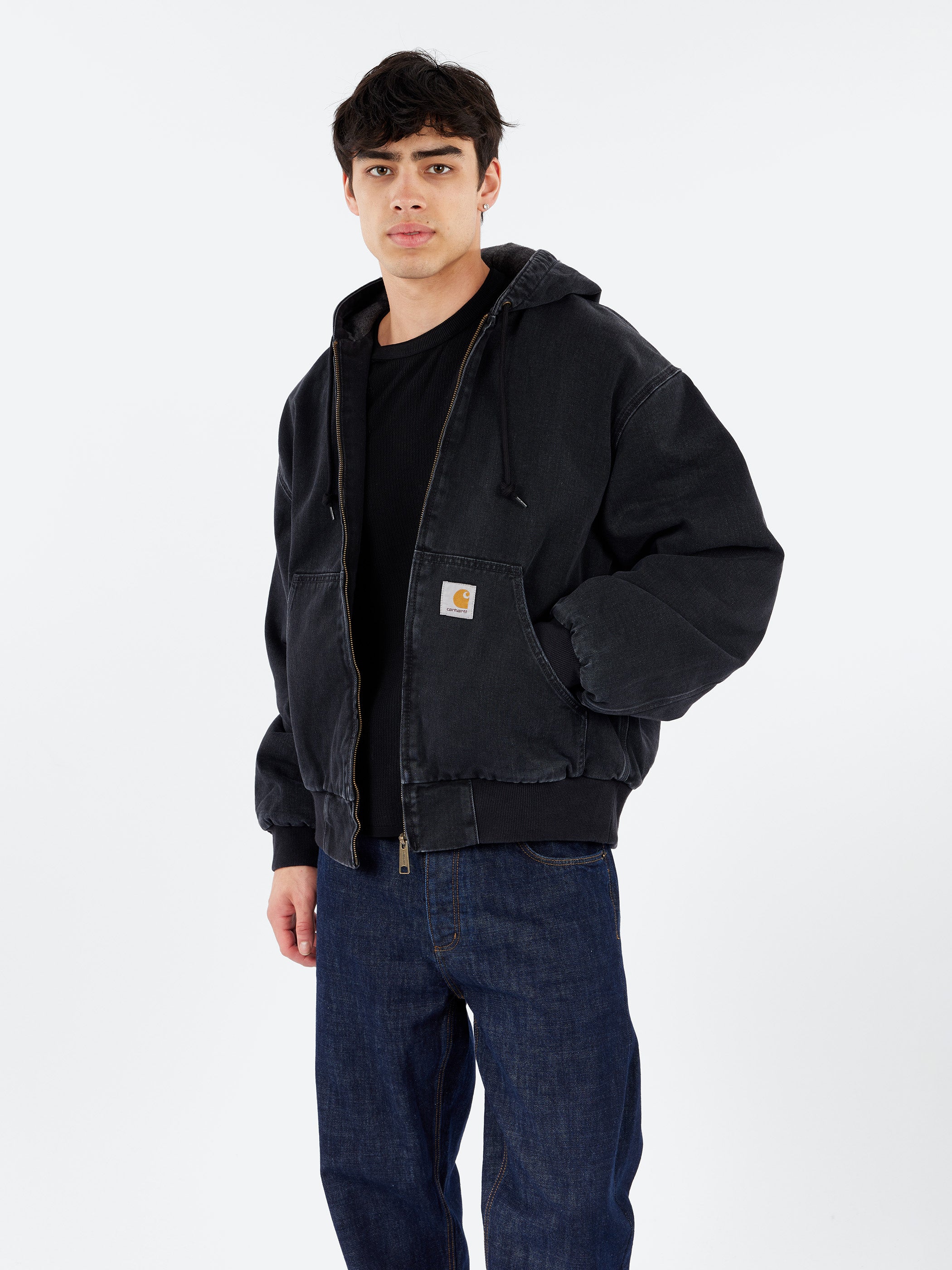 Carhartt WIP - OG Active Jacket in Black Stone Washed – gravitypope