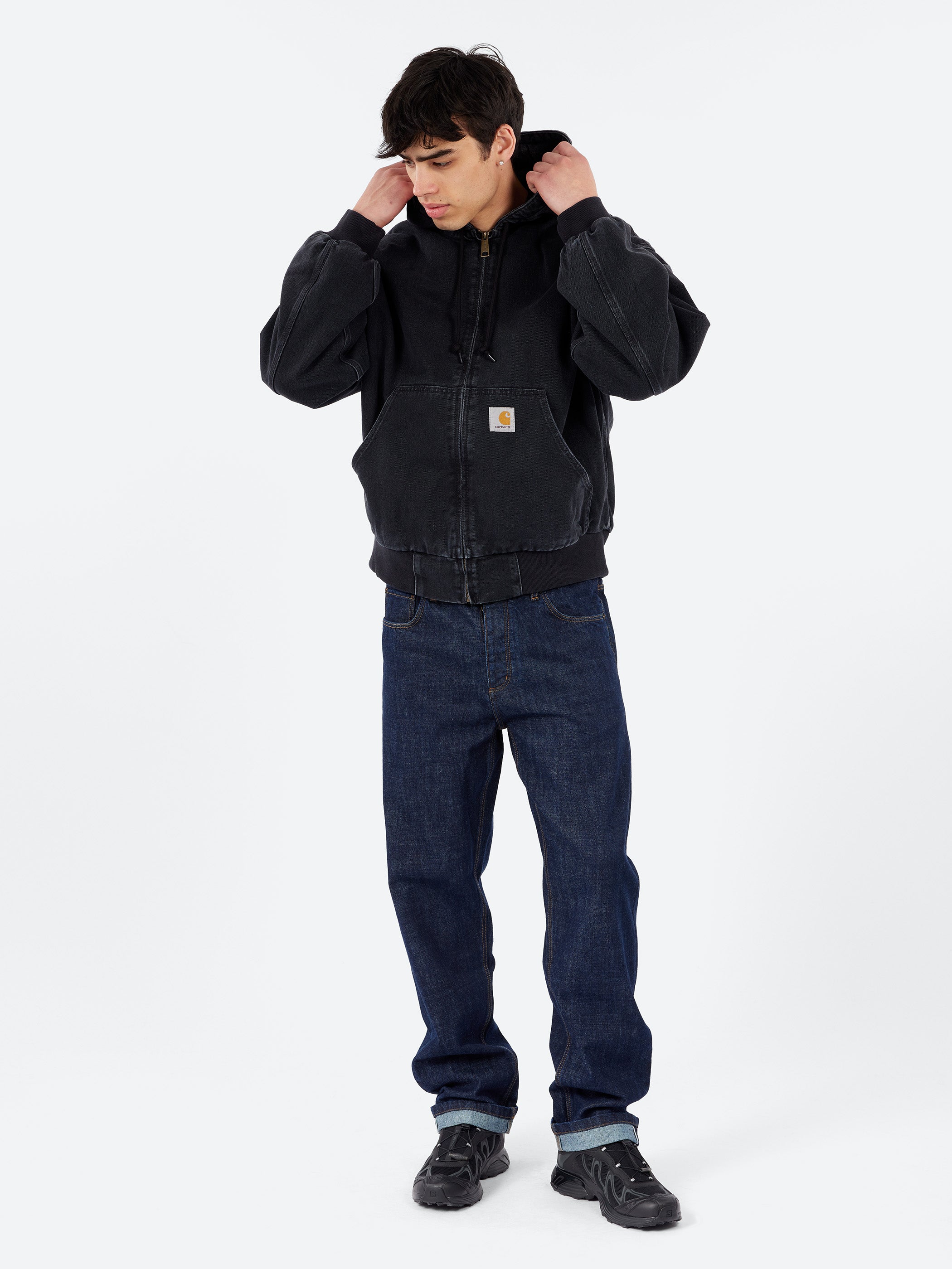 Carhartt WIP - OG Active Jacket in Black Stone Washed – gravitypope
