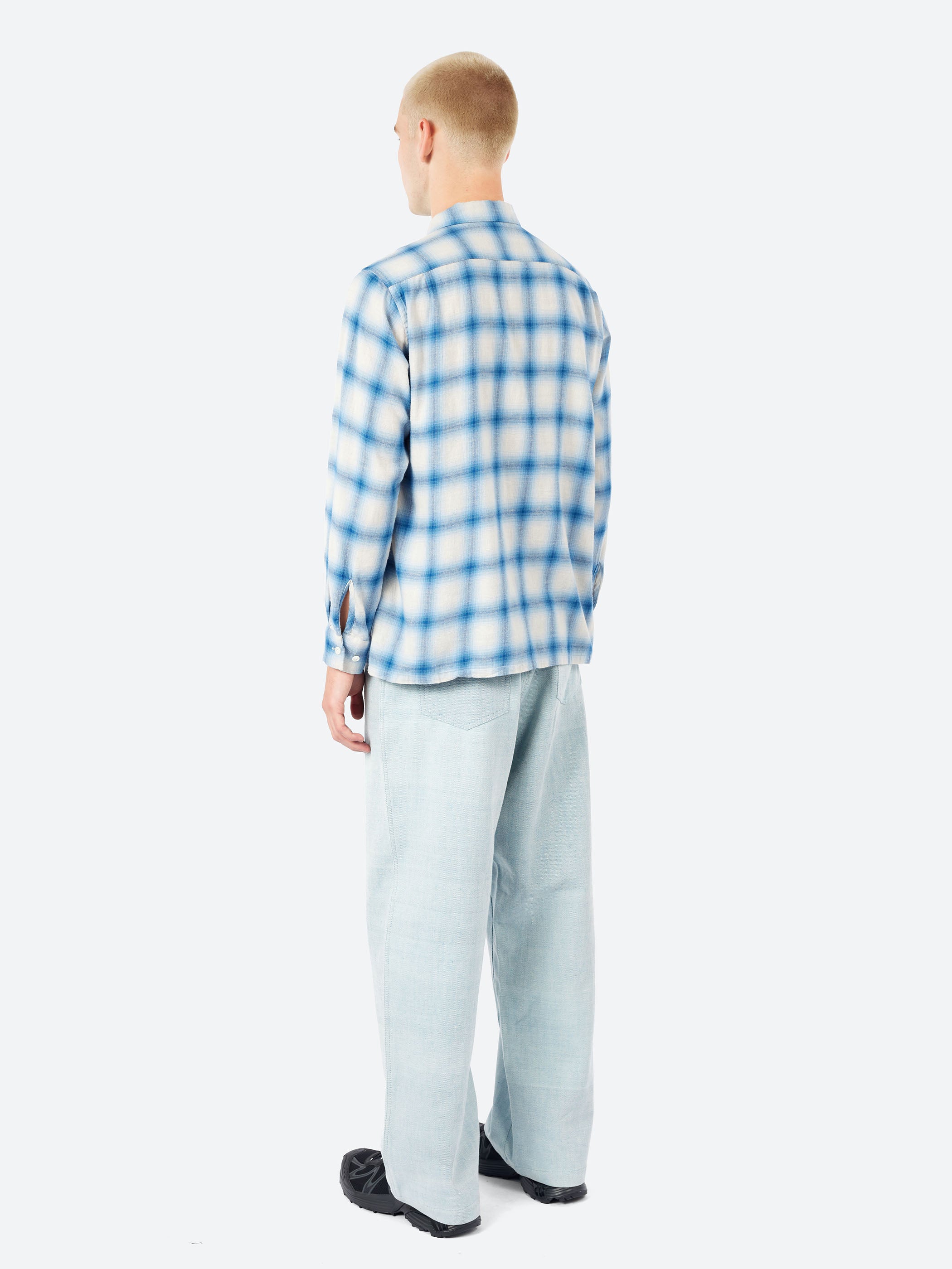 Open Collar Ombre Shirt