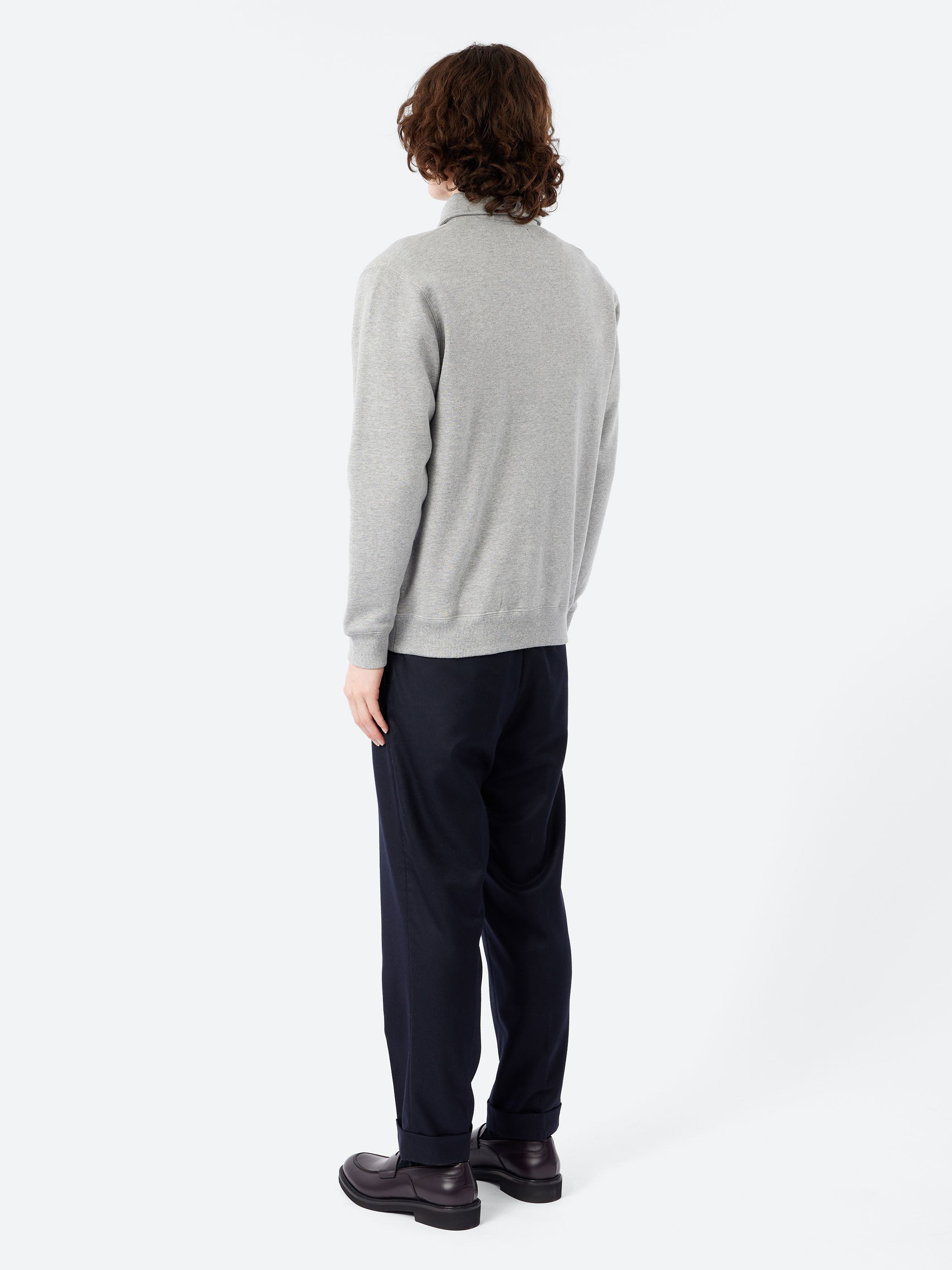 BEAMS PLUS - Sweat Half Zip in Heather Grey – gravitypope