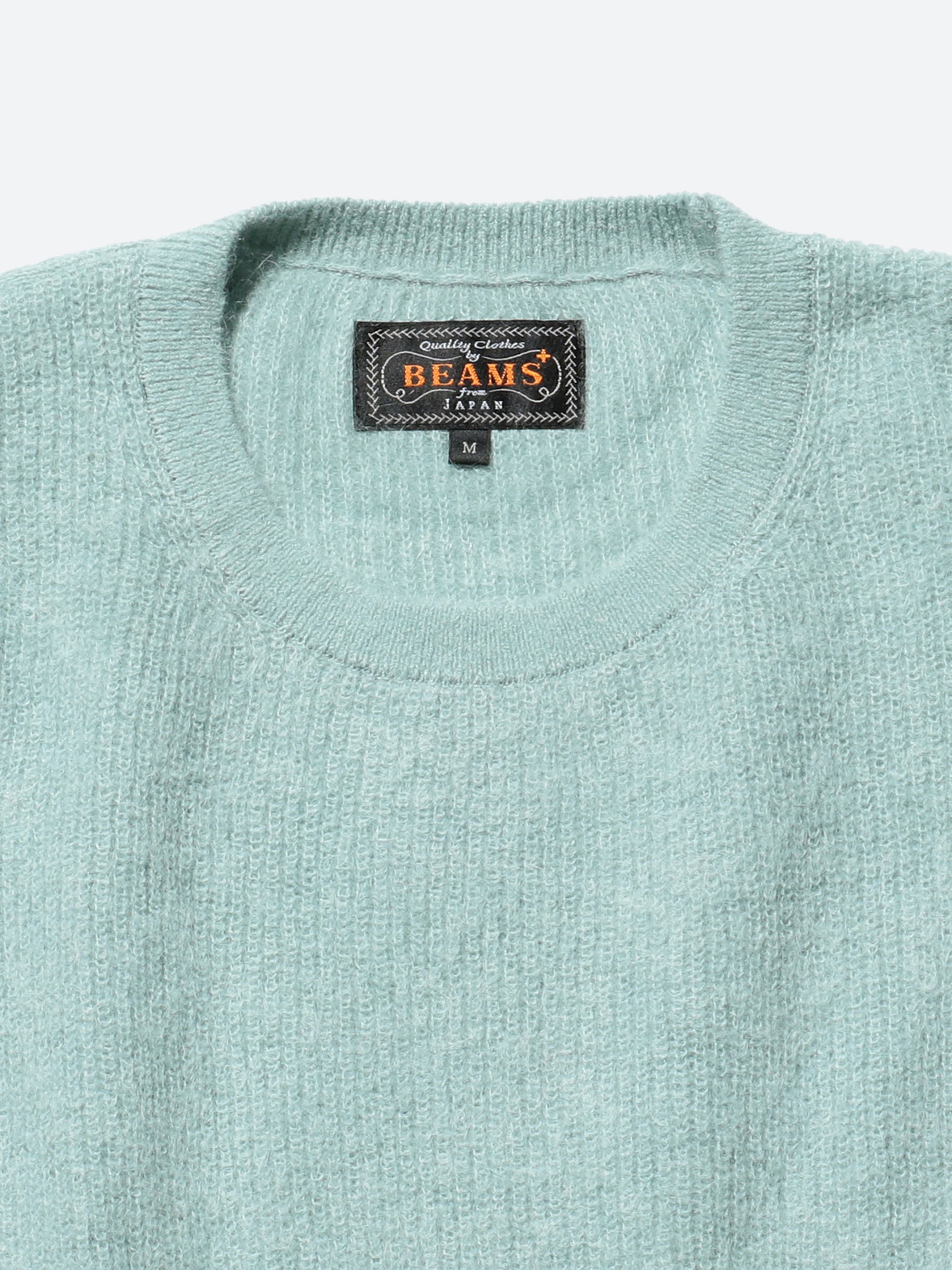 BEAMS PLUS - Crew Garter Stitch 7G Sweater in Sax – gravitypope