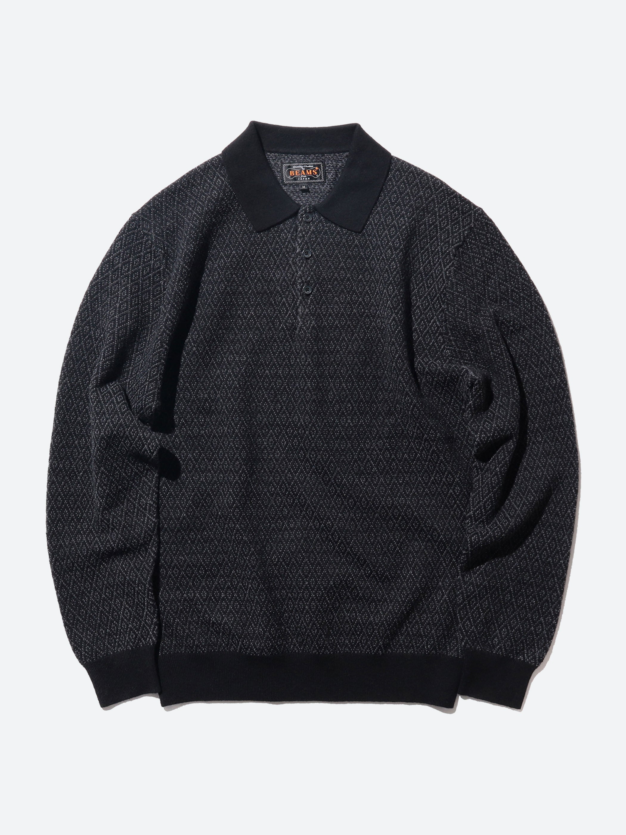 Diamond Pattern Knit Polo