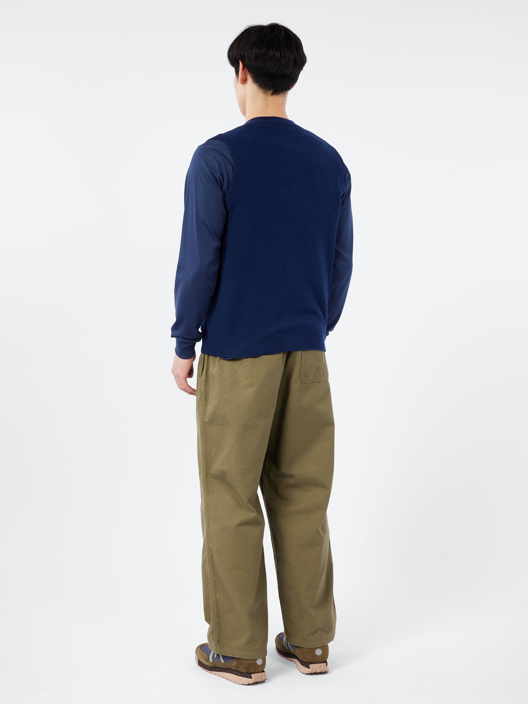 Button Knit Vest Solid