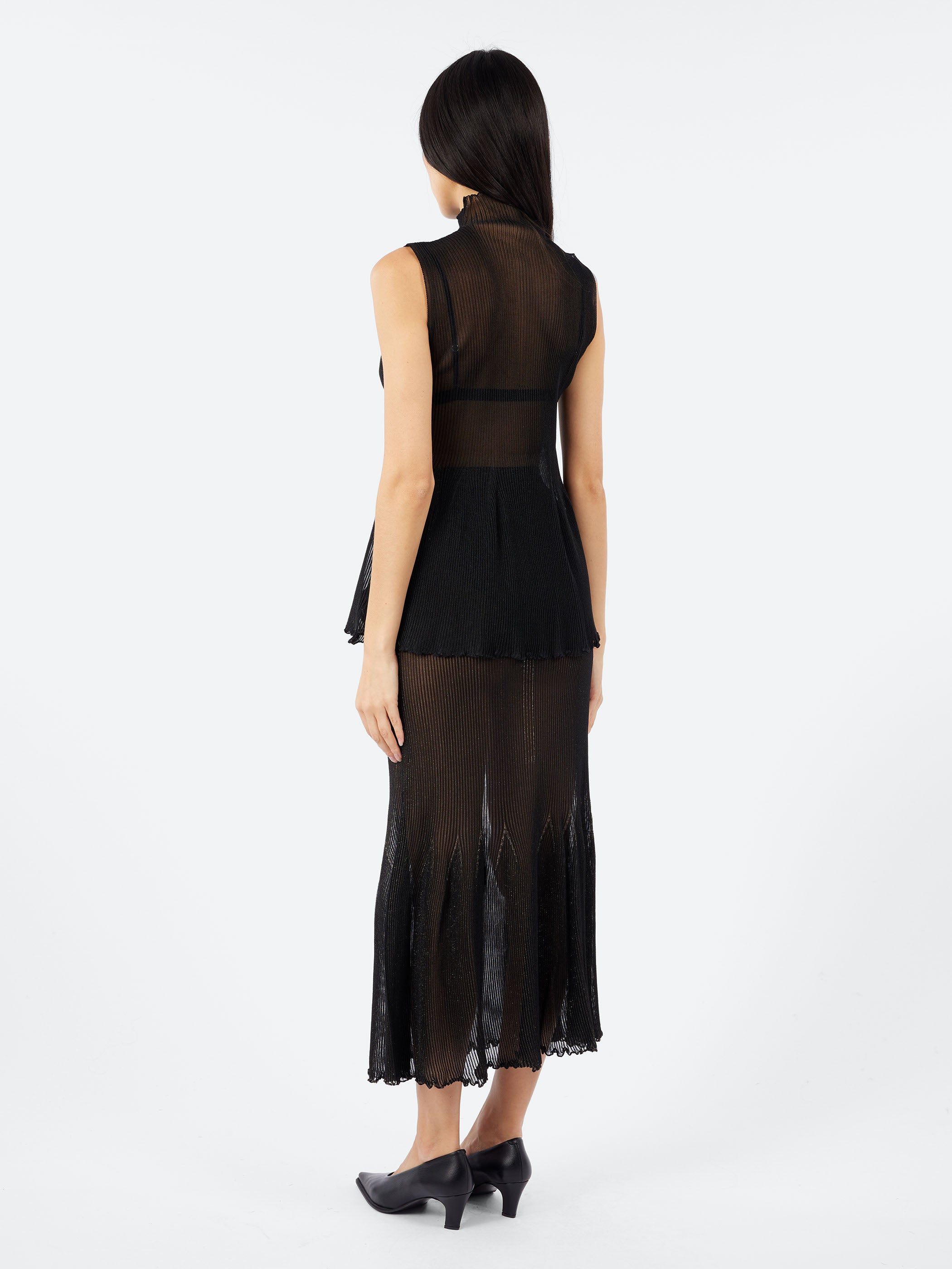 CFCL - Hypha Lucent Glitter Sleeveless Top in Black – gravitypope