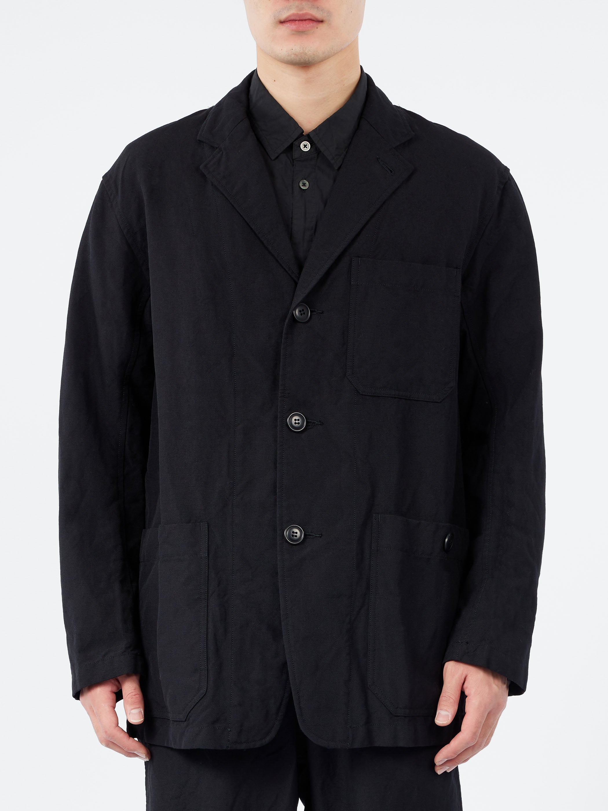 J太郎　SAGE DE CRET Sage de Cret - Oxford Coverall Jacket in Black – gravitypope
