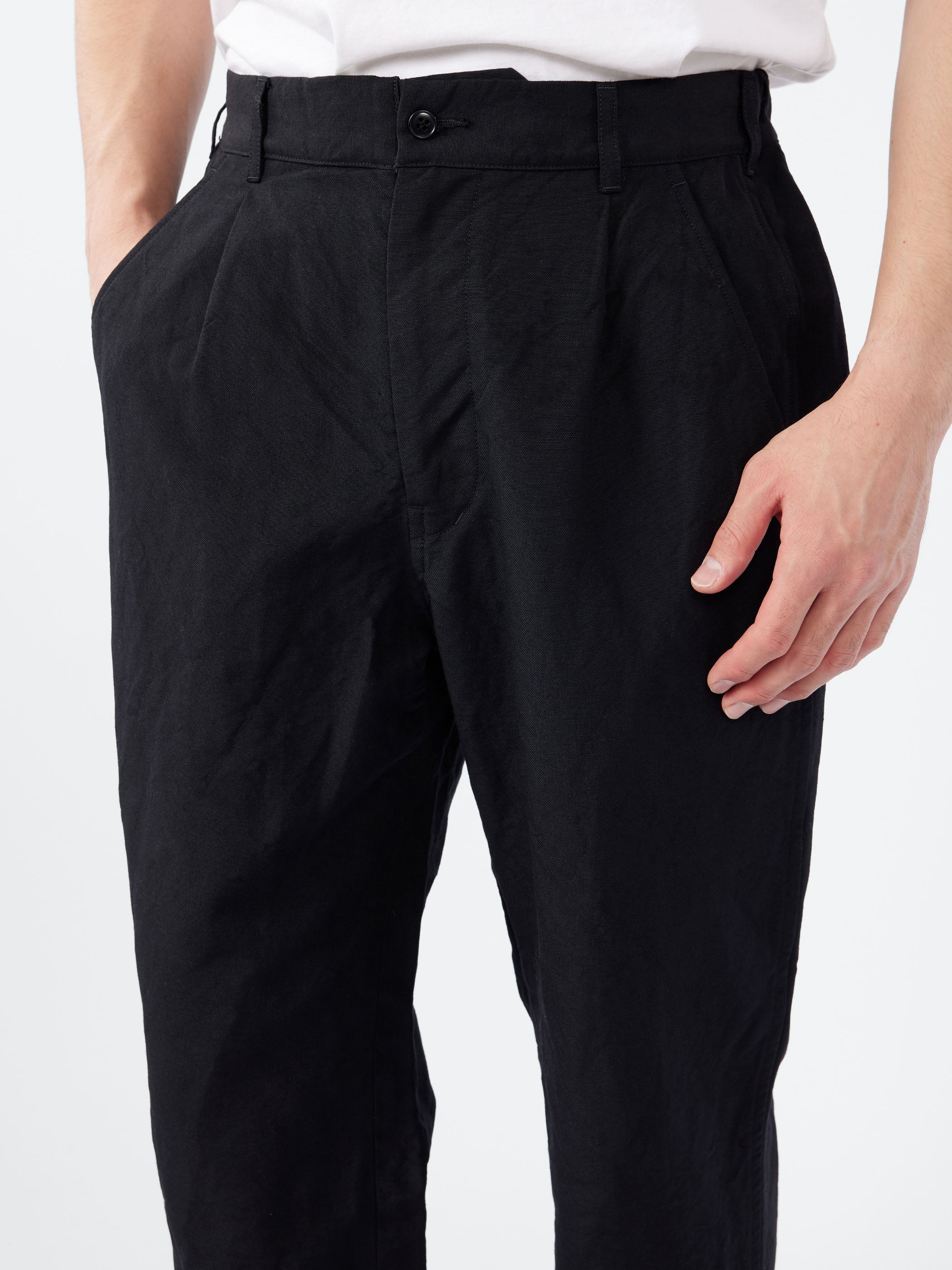 High Density Oxford Peg Top One-Tuck Pants