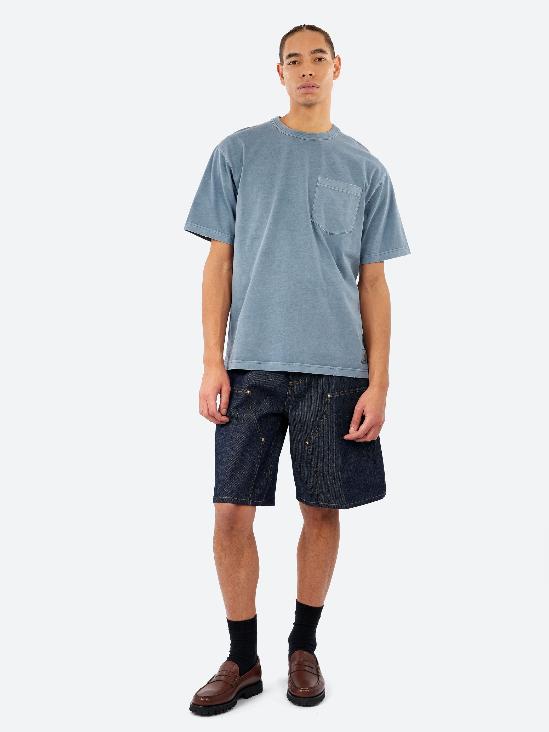 Carhartt WIP - OG Aden Double Knee Short in Blue Rigid – gravitypope