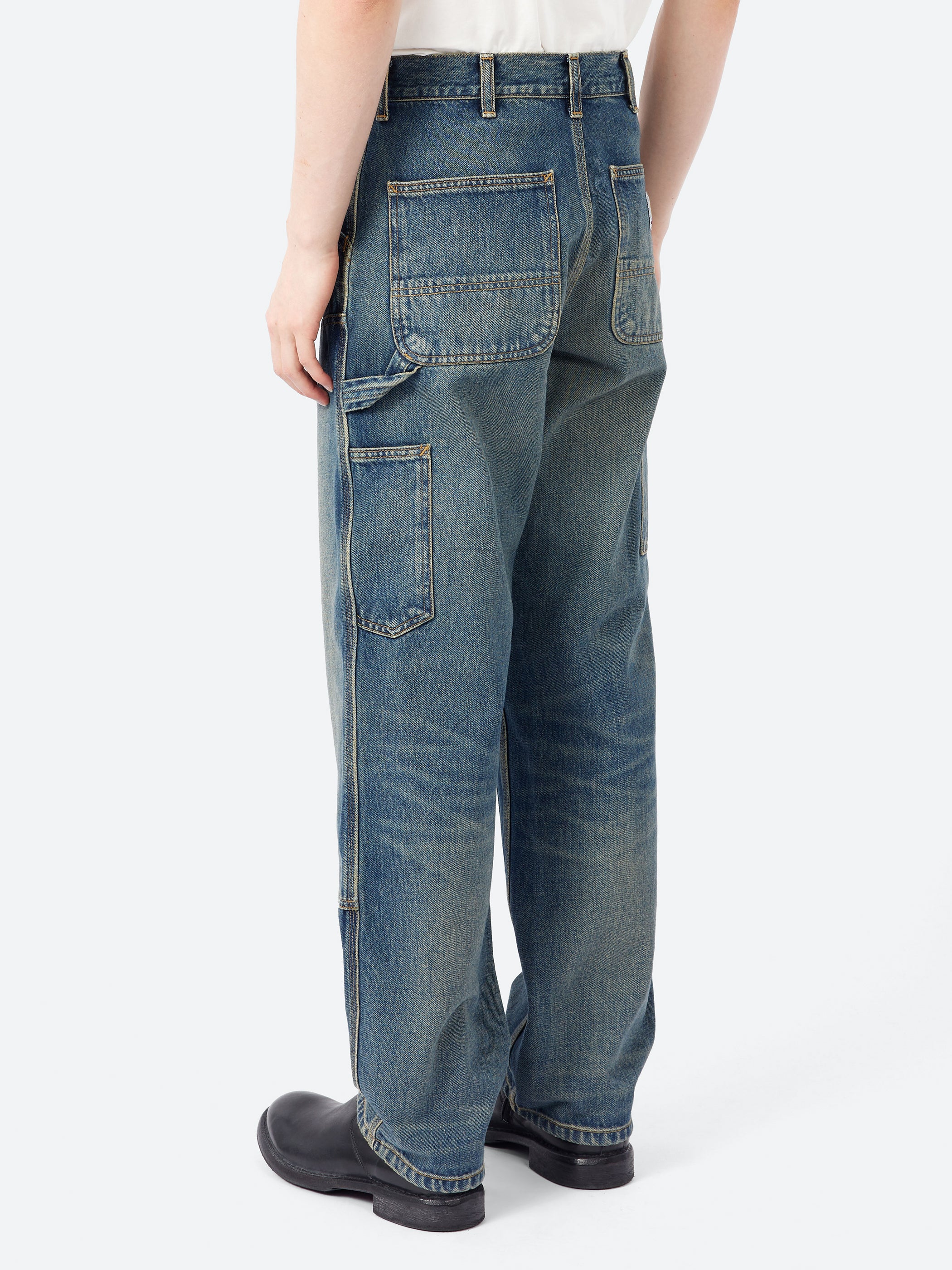 Carhartt WIP - Double Knee Pant in Blue Worn Used – gravitypope