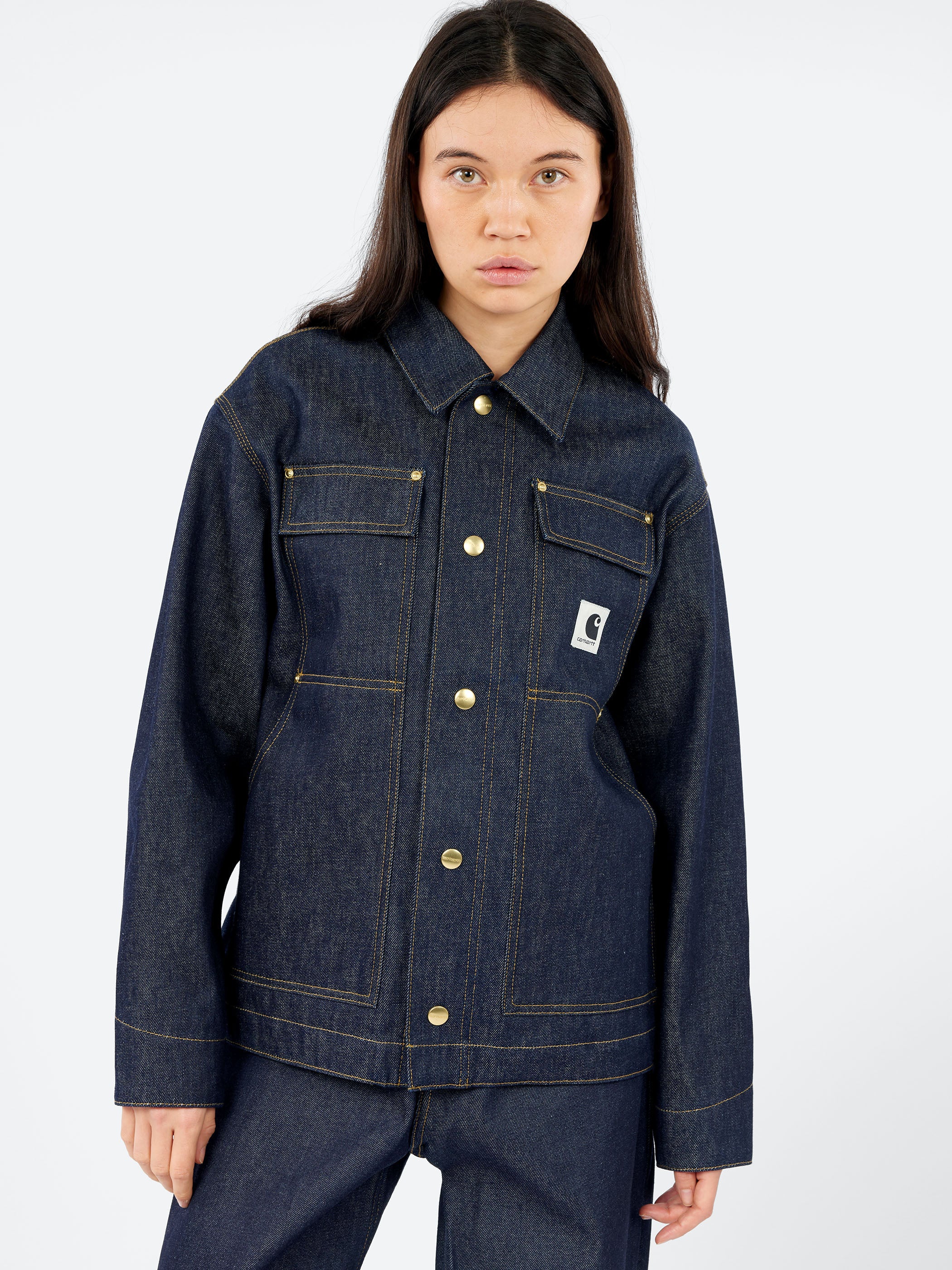 Carhartt WIP - OG Arctic Jacket in Blue Rigid – gravitypope Carhartt WIP - OG Arctic Jacket in Blue Rigid – gravitypope