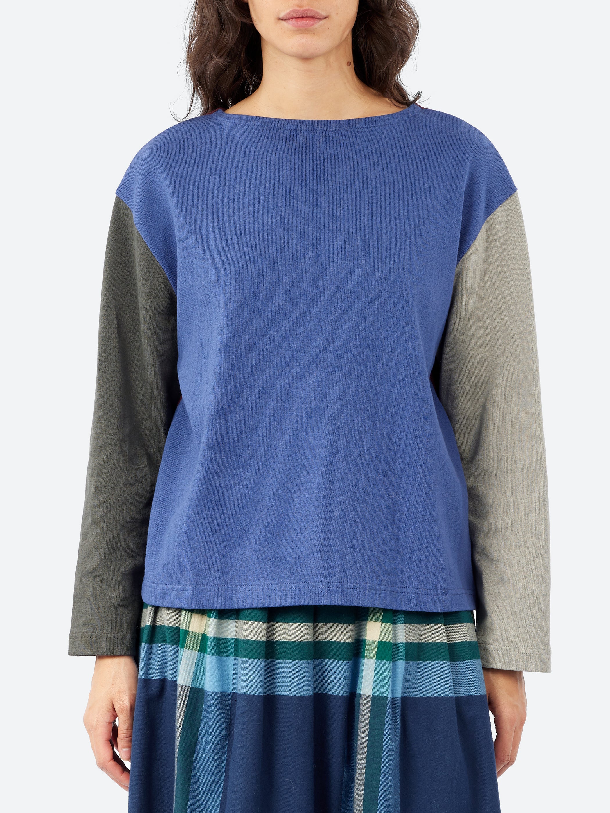 Elbow Patch Basque Long Sleeve T-Shirt