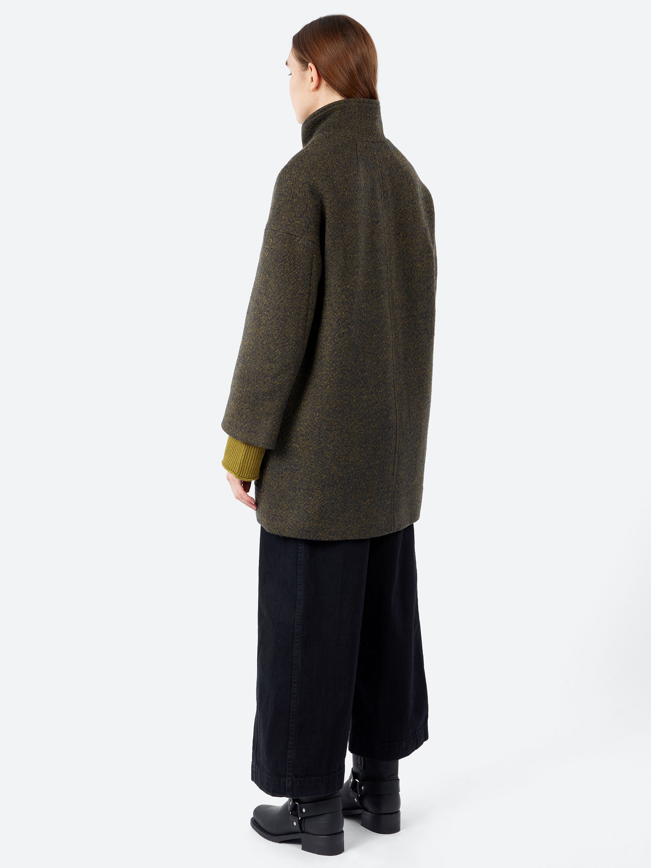 Boiled Wool Twill Coat