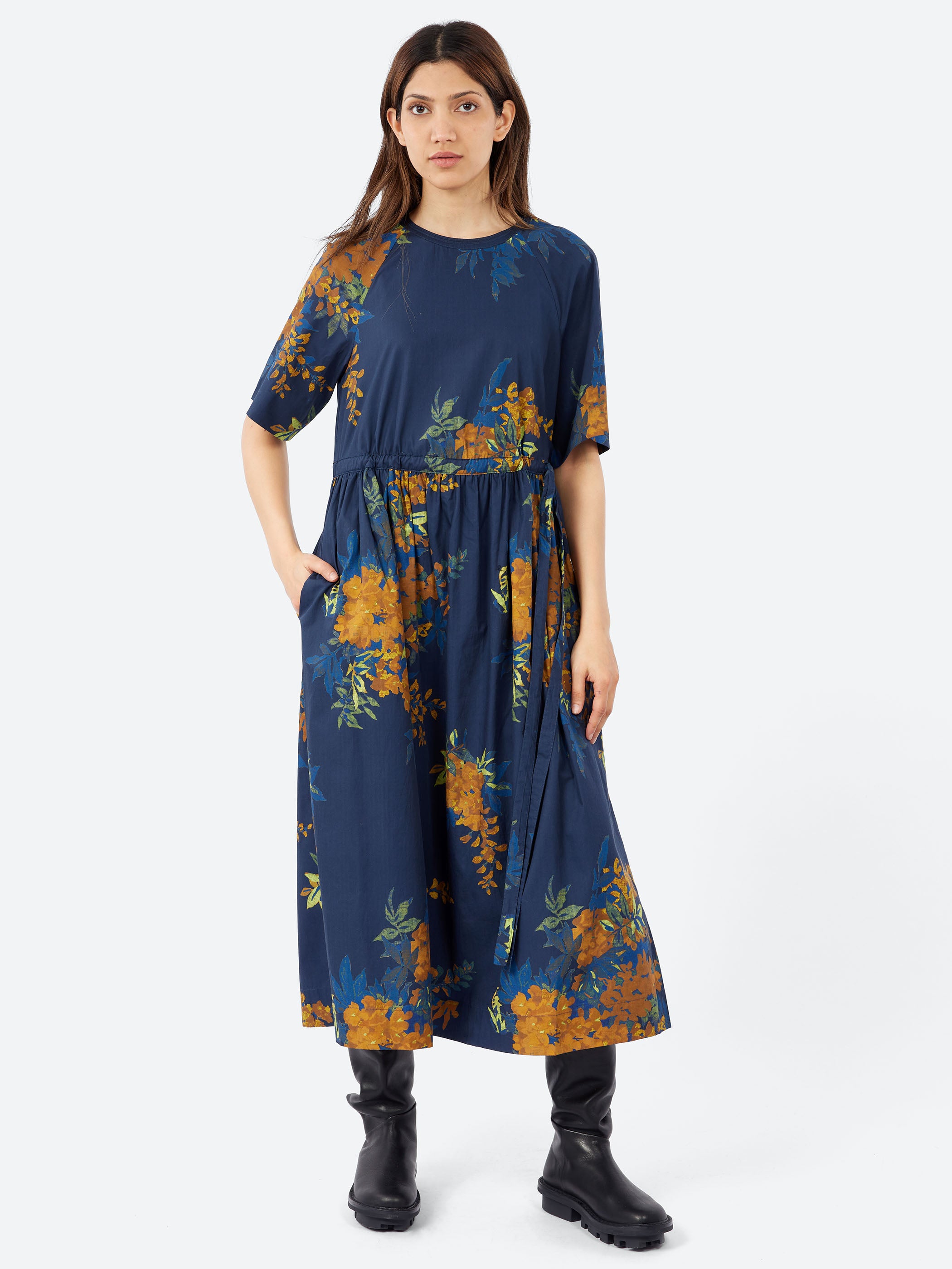 Botanical Shadow Print Dress