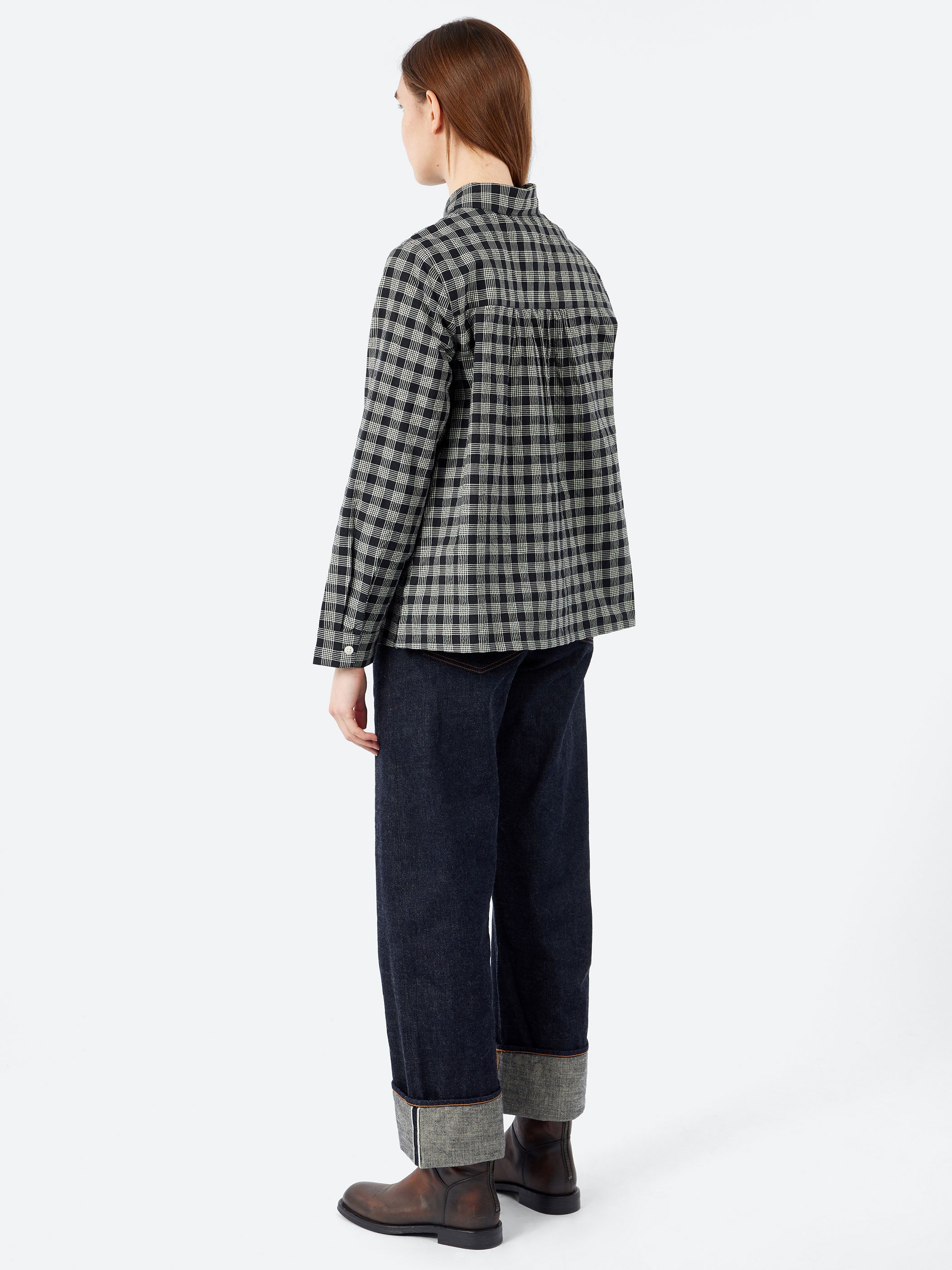 Ollie Binding Check Seersucker Shirt