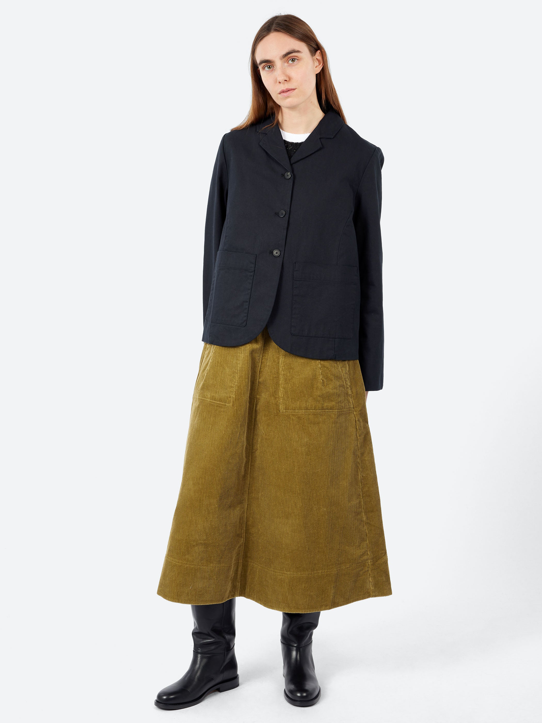 Organic Cord A Line Skirt