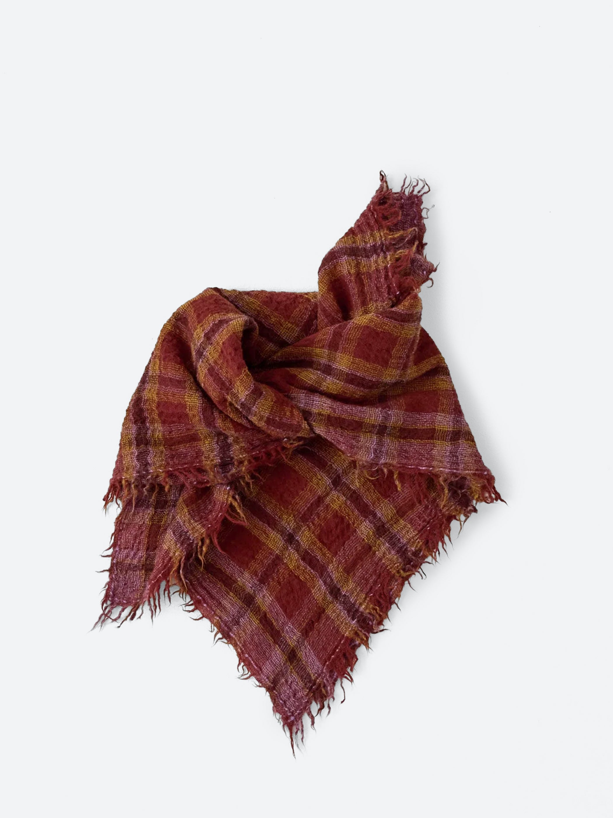 Reading Check Boiled Wool Scarf