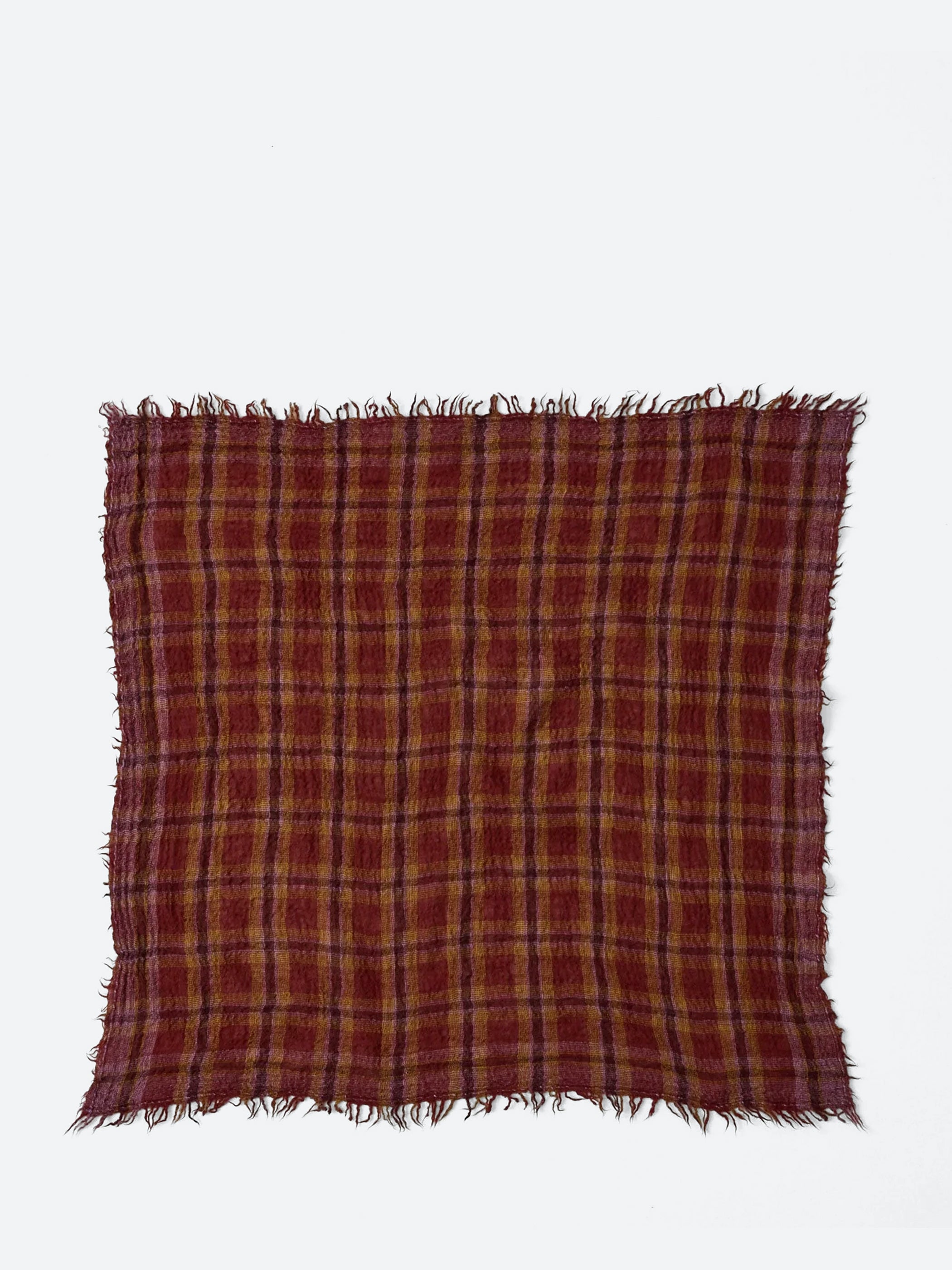 Reading Check Boiled Wool Scarf