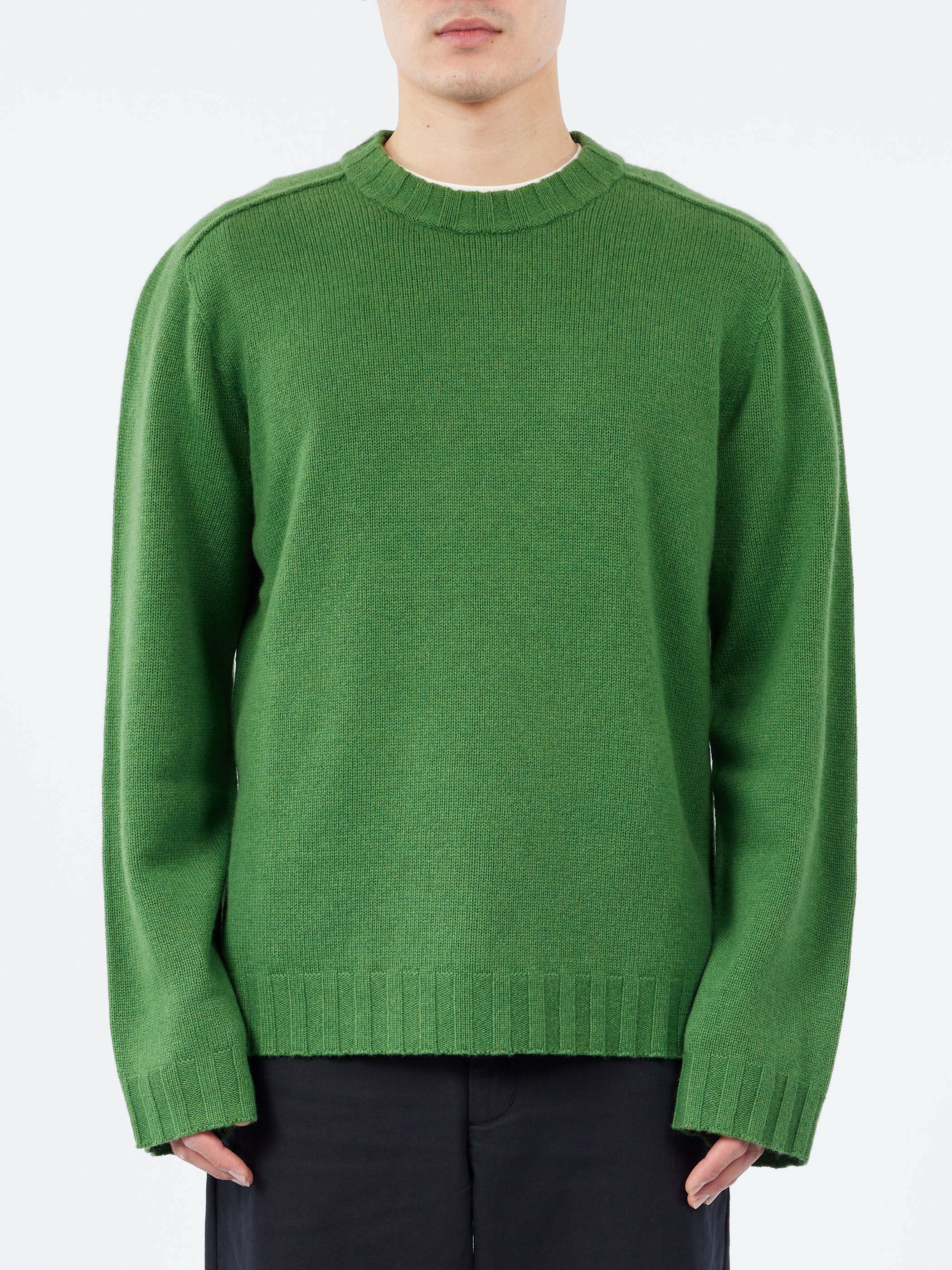Graphpaper ニットポロ　グリーン Graphpaper Suvin High Gauge Knit Oversized L/S Polo - DIMPLE