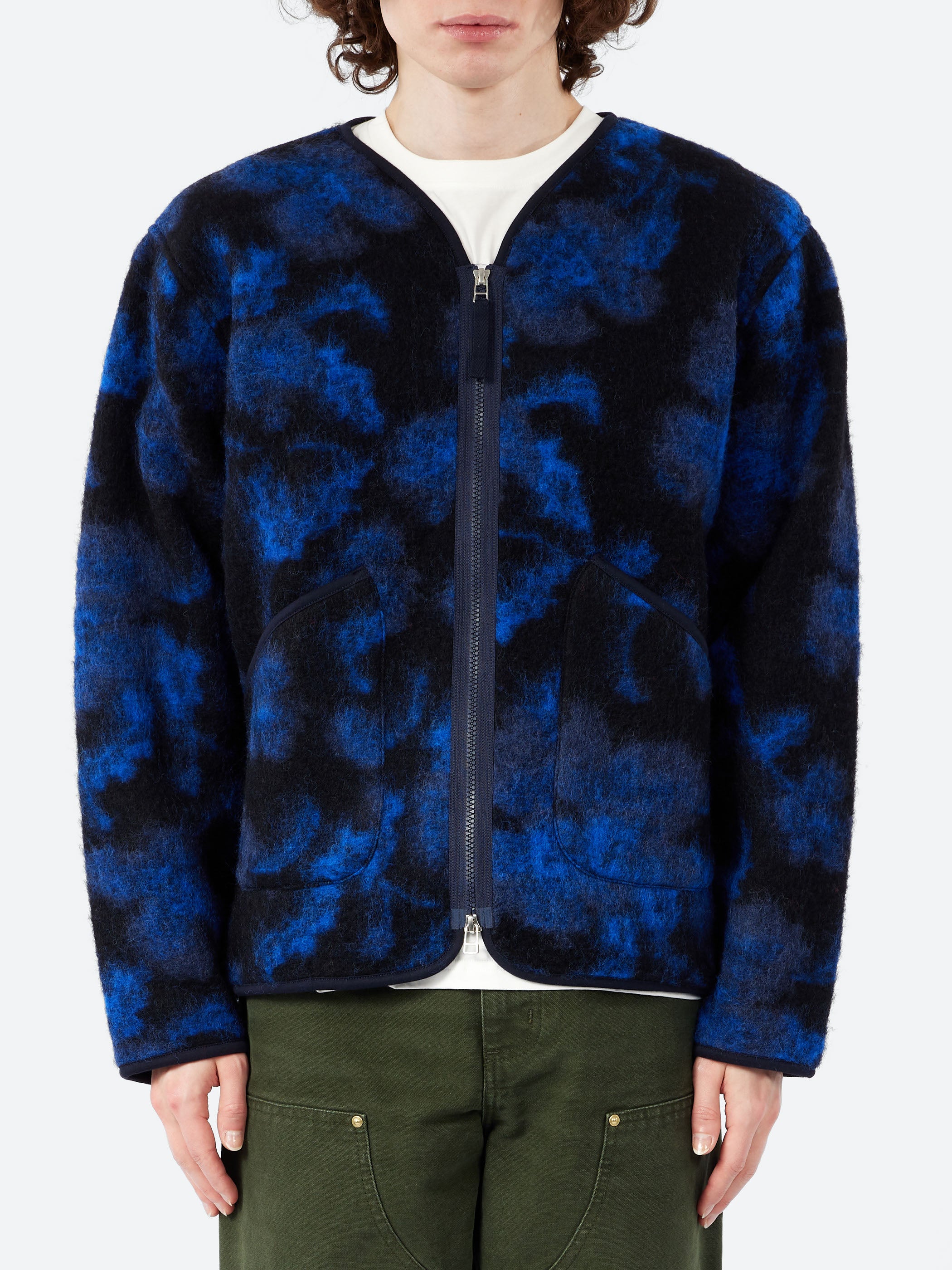 Flower Fleece Zip Liner Jacket