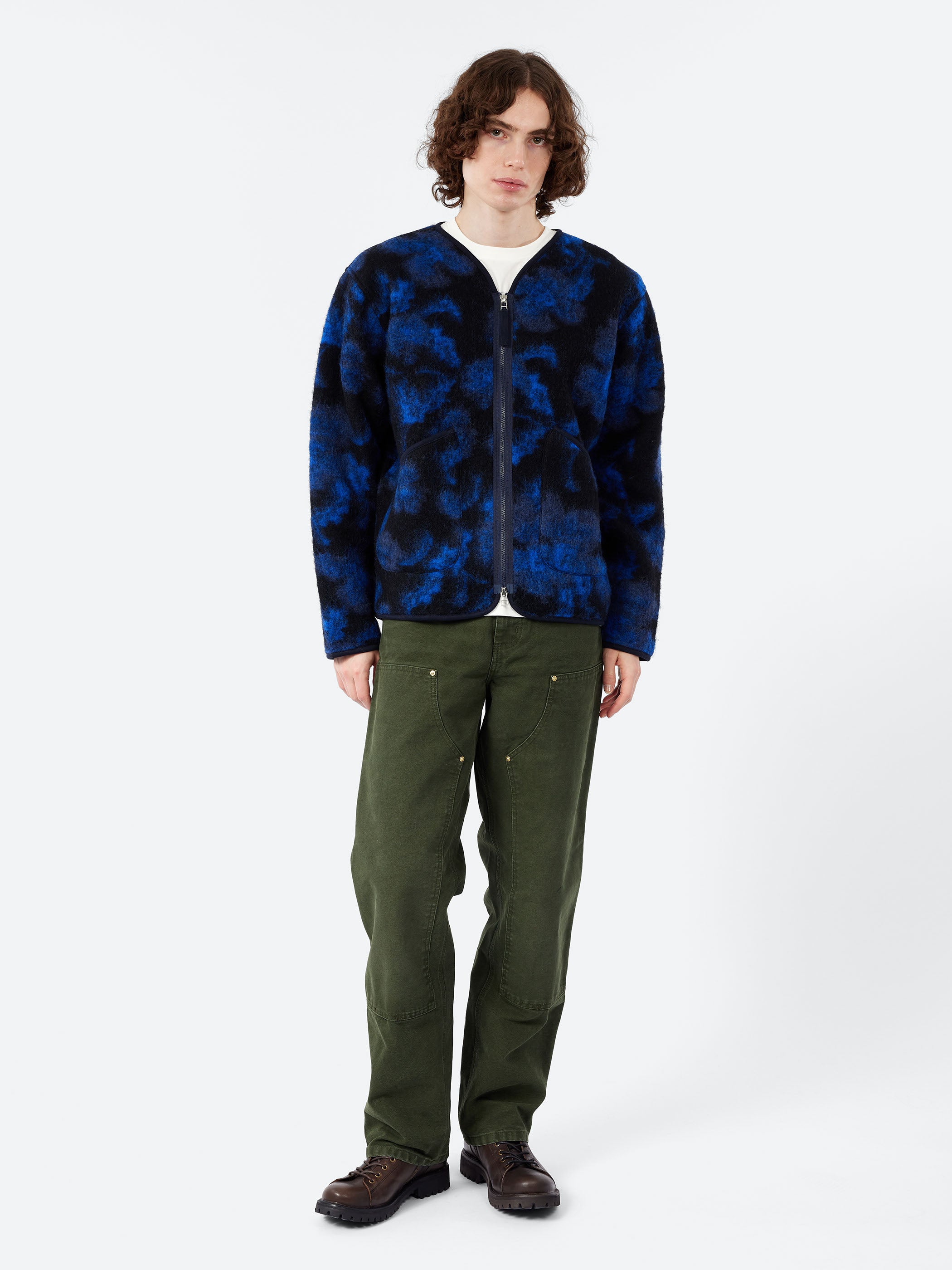 Flower Fleece Zip Liner Jacket