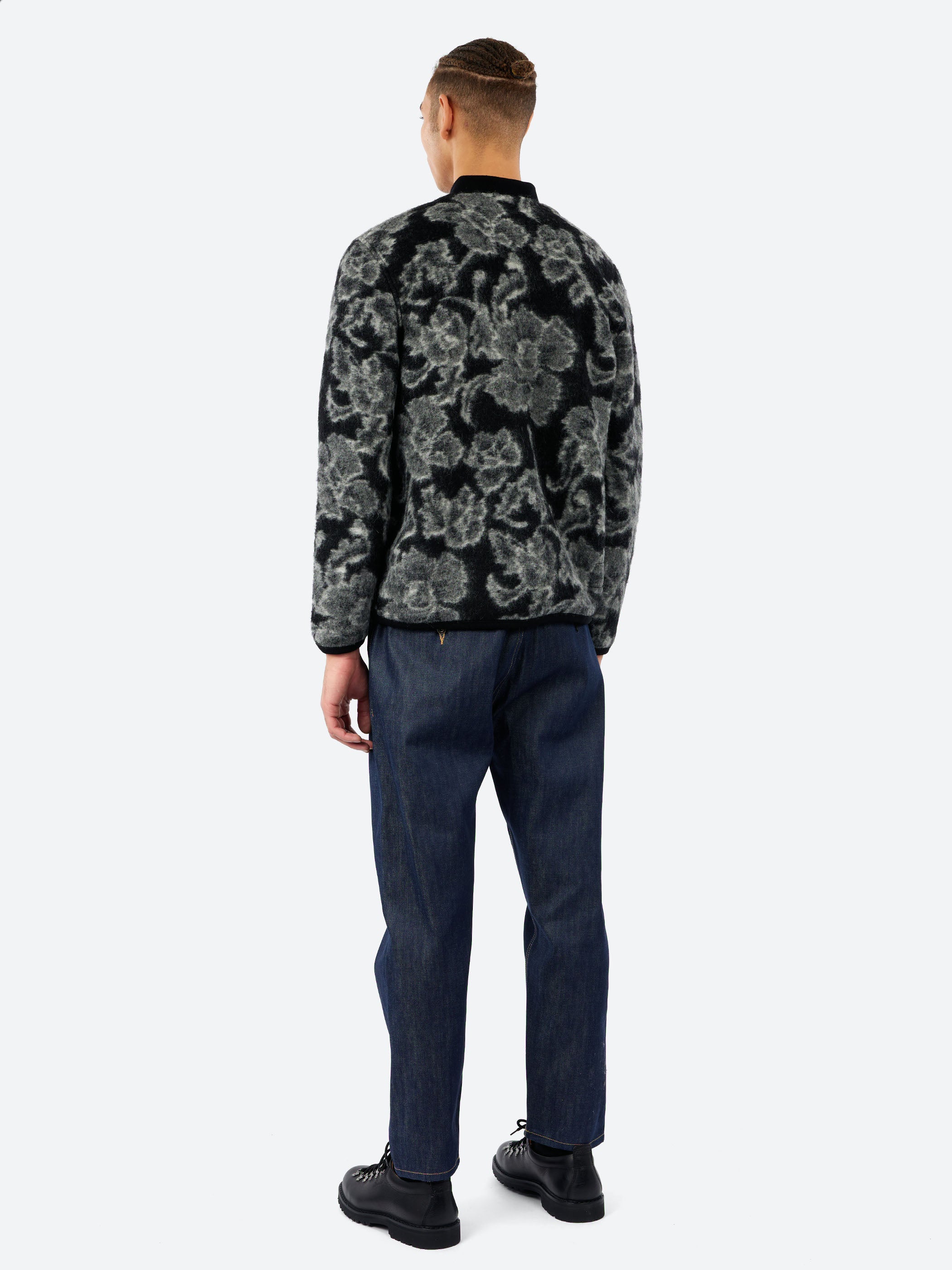 Flower Fleece Cardigan