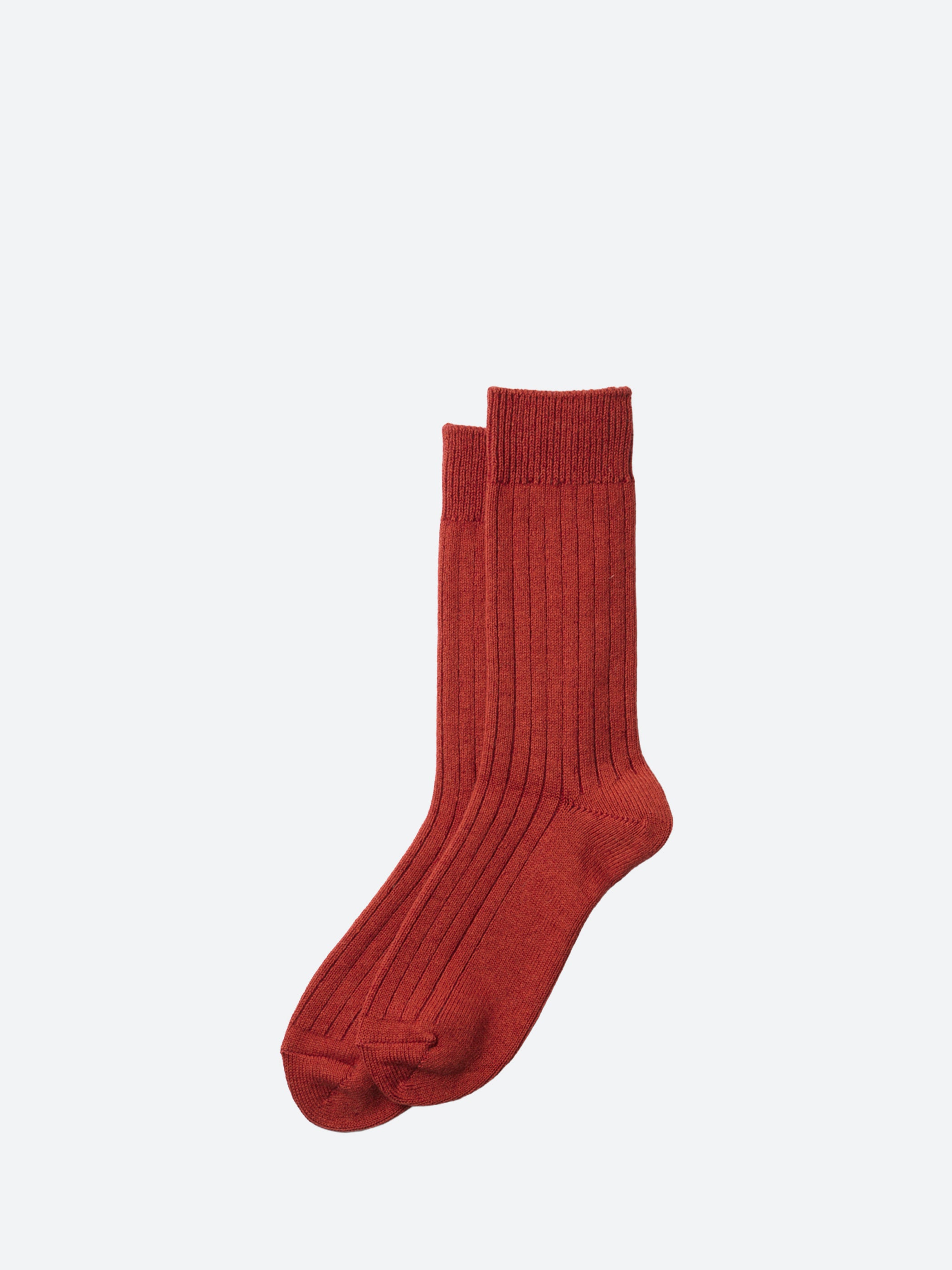 Cotton Wool Ribbed Crew Socks