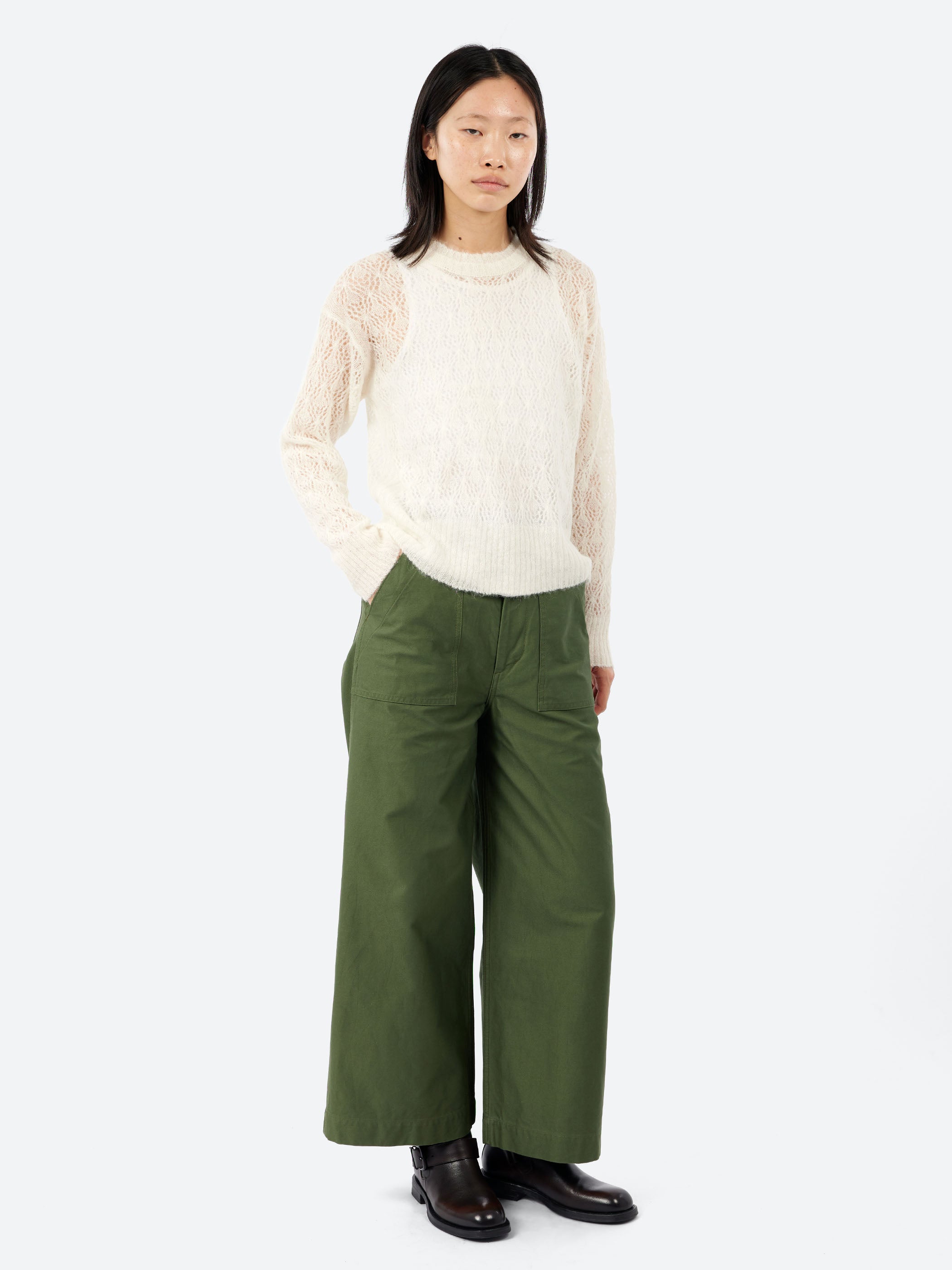 Nigel Cabourn - Wide Chino Pant in Green – gravitypope