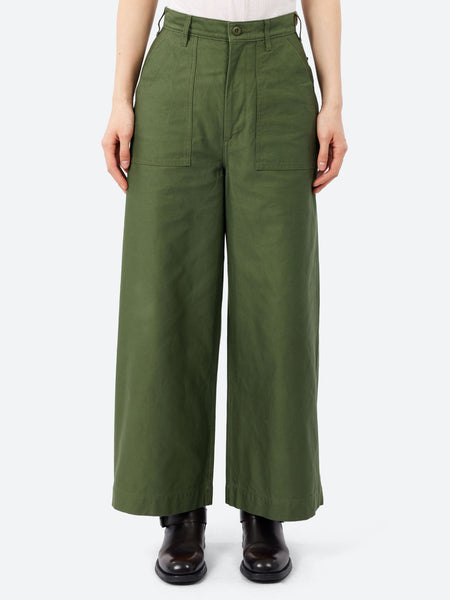 Nigel Cabourn - Wide Baker Pant in Green – gravitypope