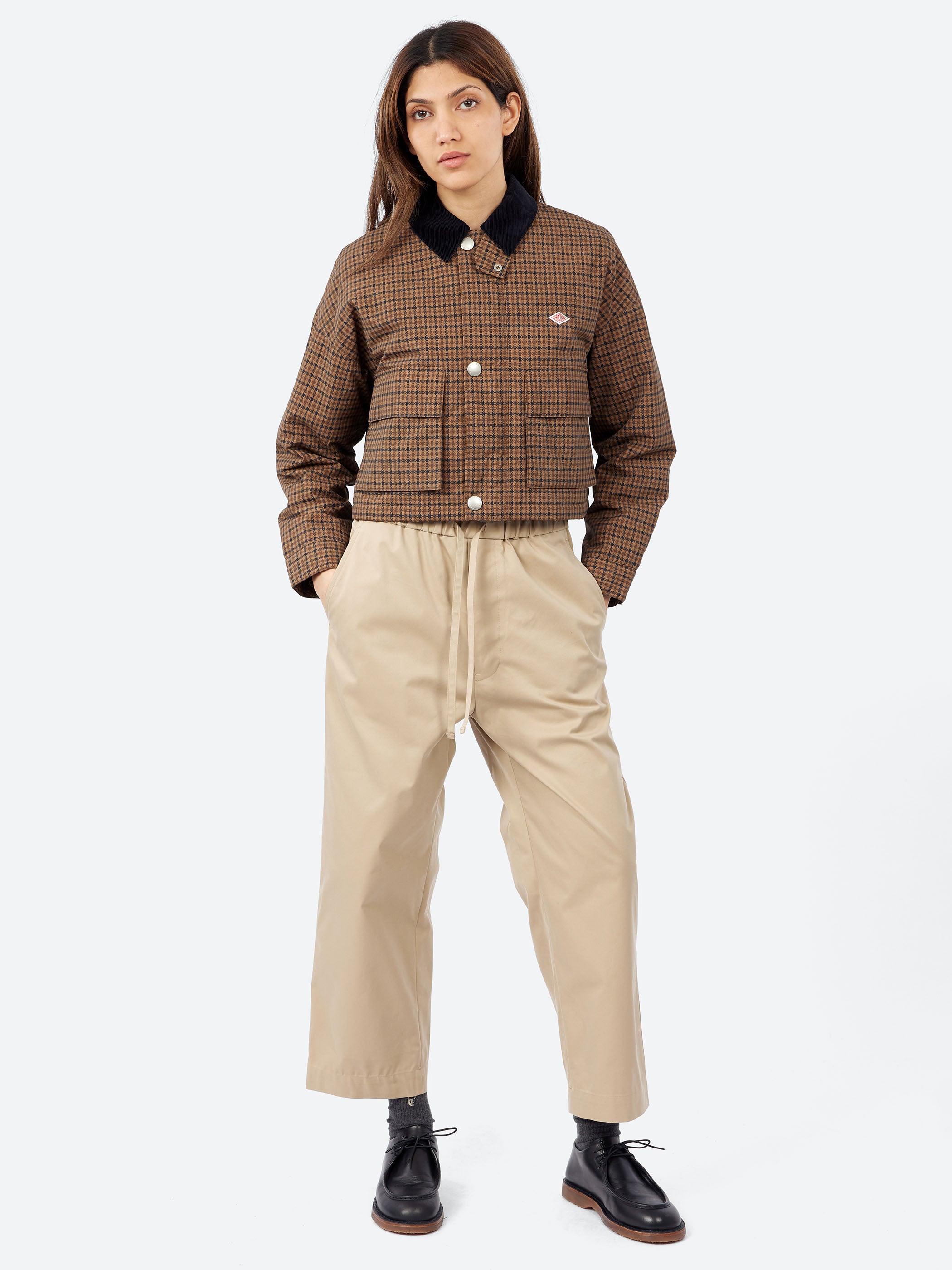 Danton - Women's Nylon Tussah Short Jacket in Brown – gravitypope
