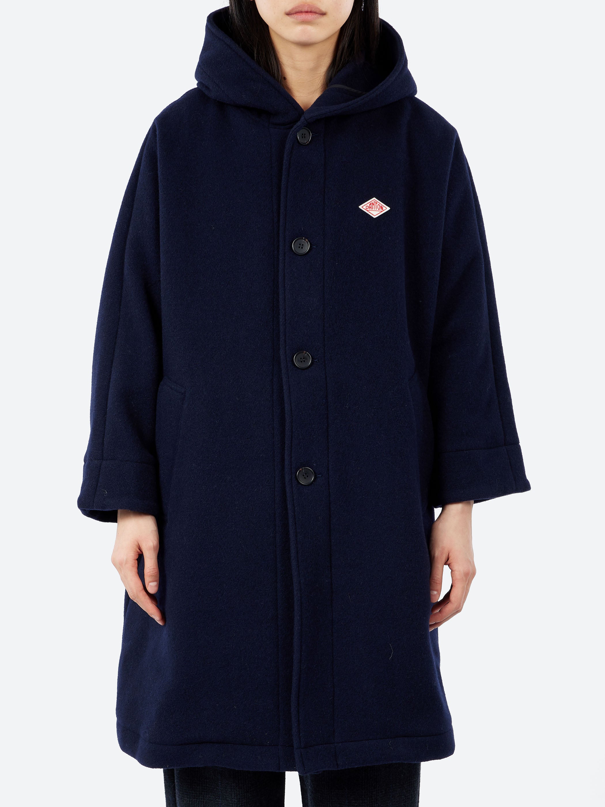 Danton - Wool Light Pile Hooded Coat in Heather Beige – gravitypope