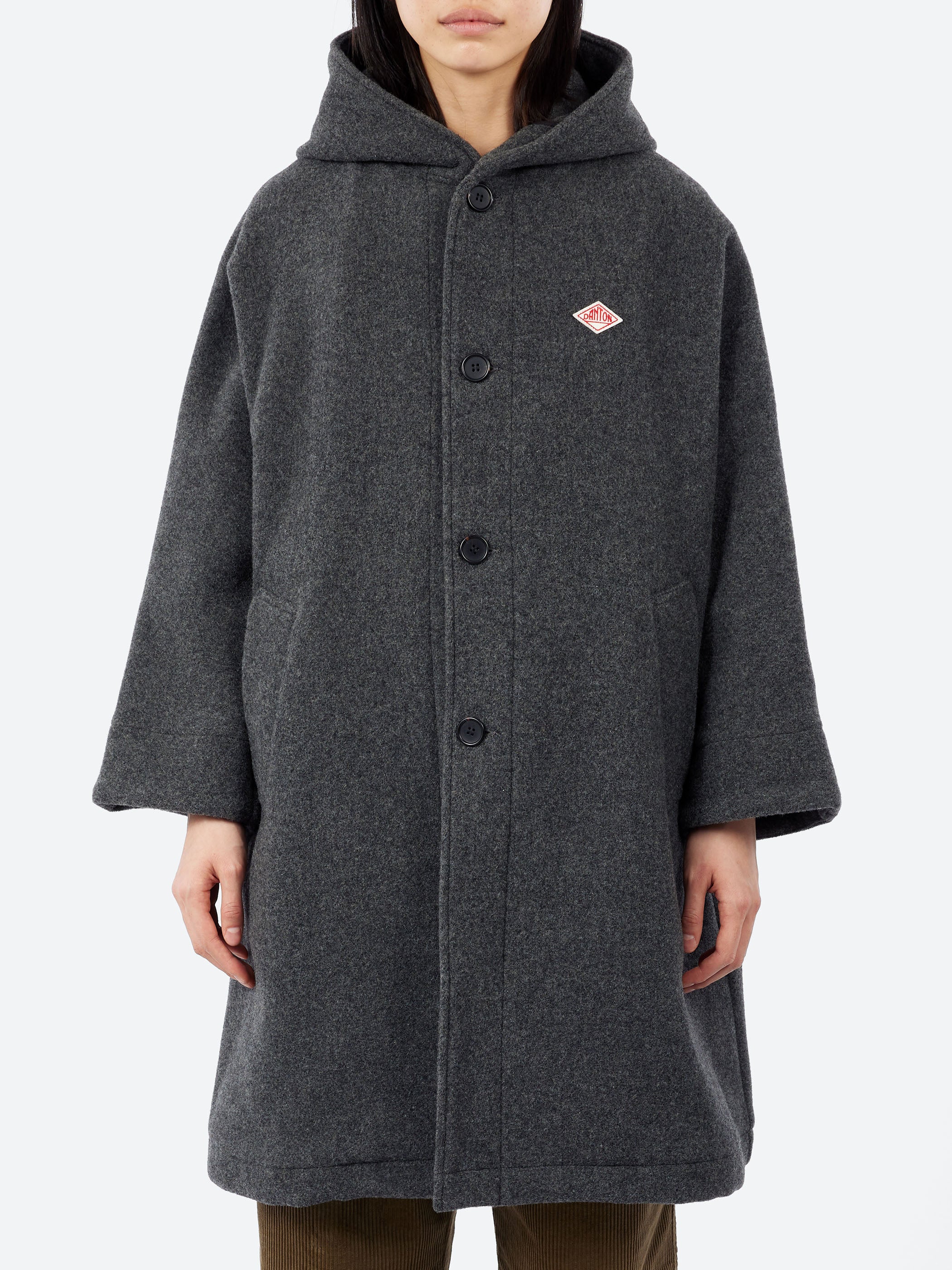 DANTON HOODED COAT　サイズ36 Danton - Wool Light Pile Hooded Coat in Heather Beige – gravitypope