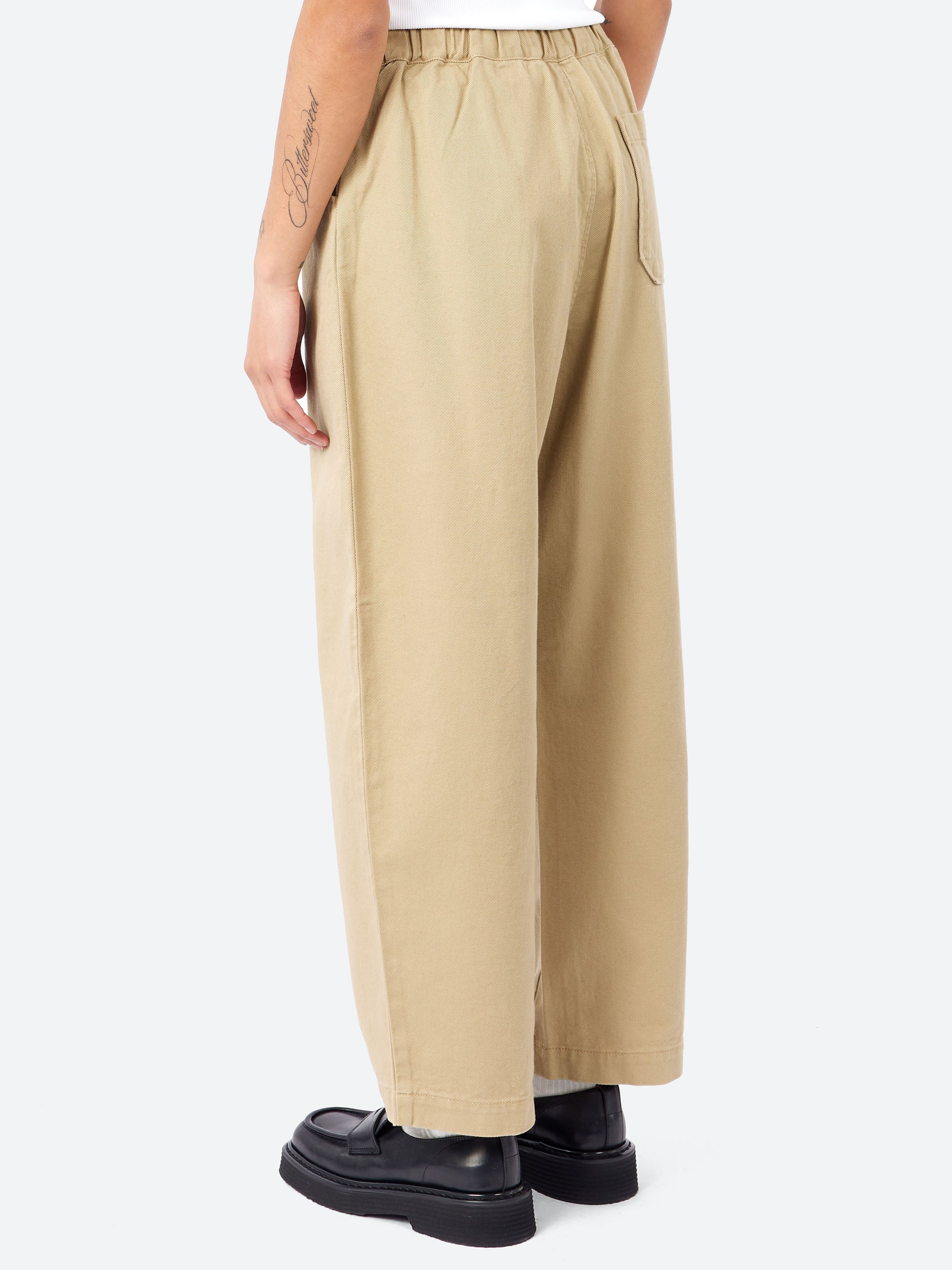 Danton - Heavy Twill Two Tuck Easy Pants in Beige – gravitypope