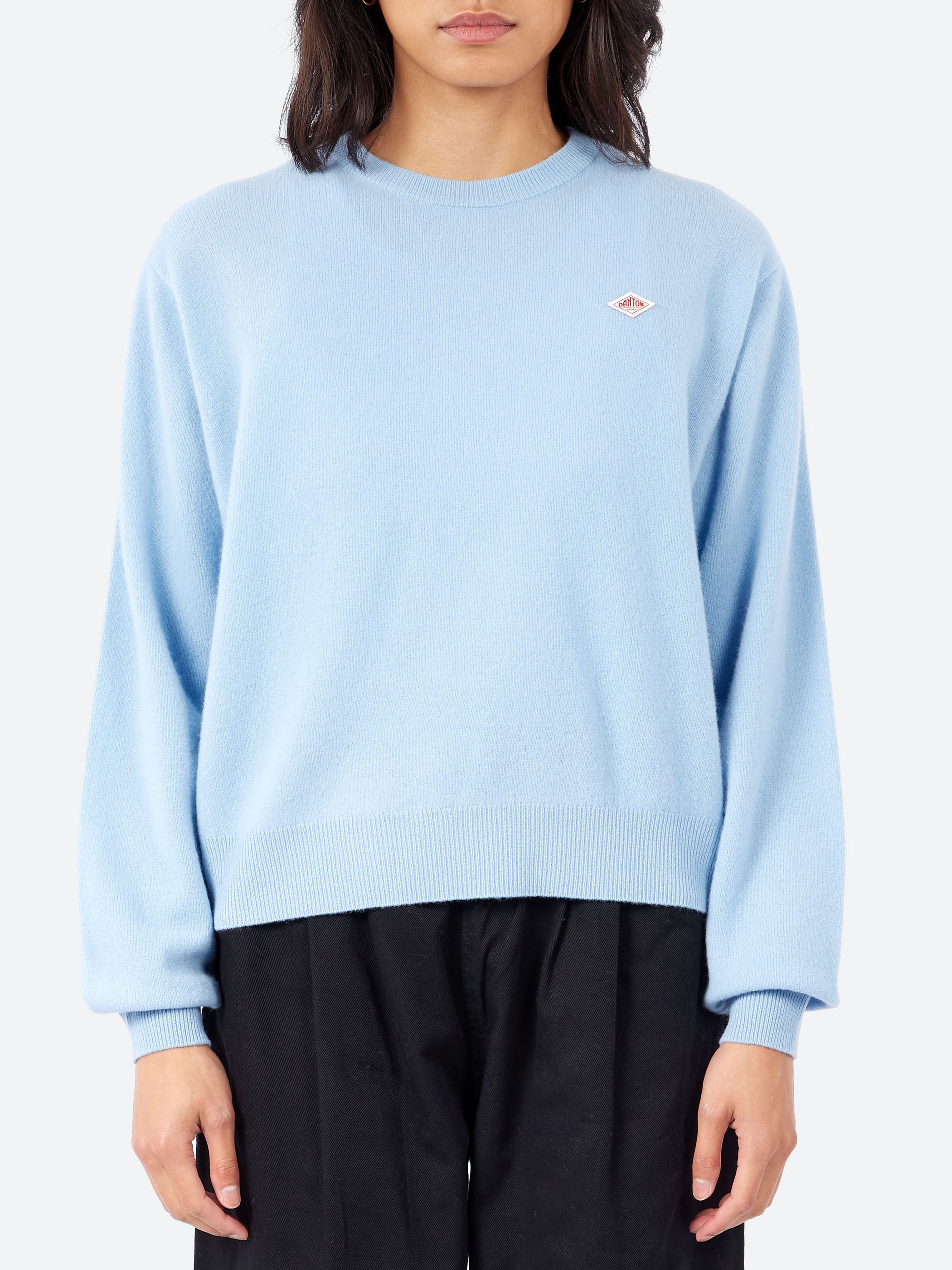 Danton - Women's Lambswool Crew Neck Knit Pullover in Oatmeal