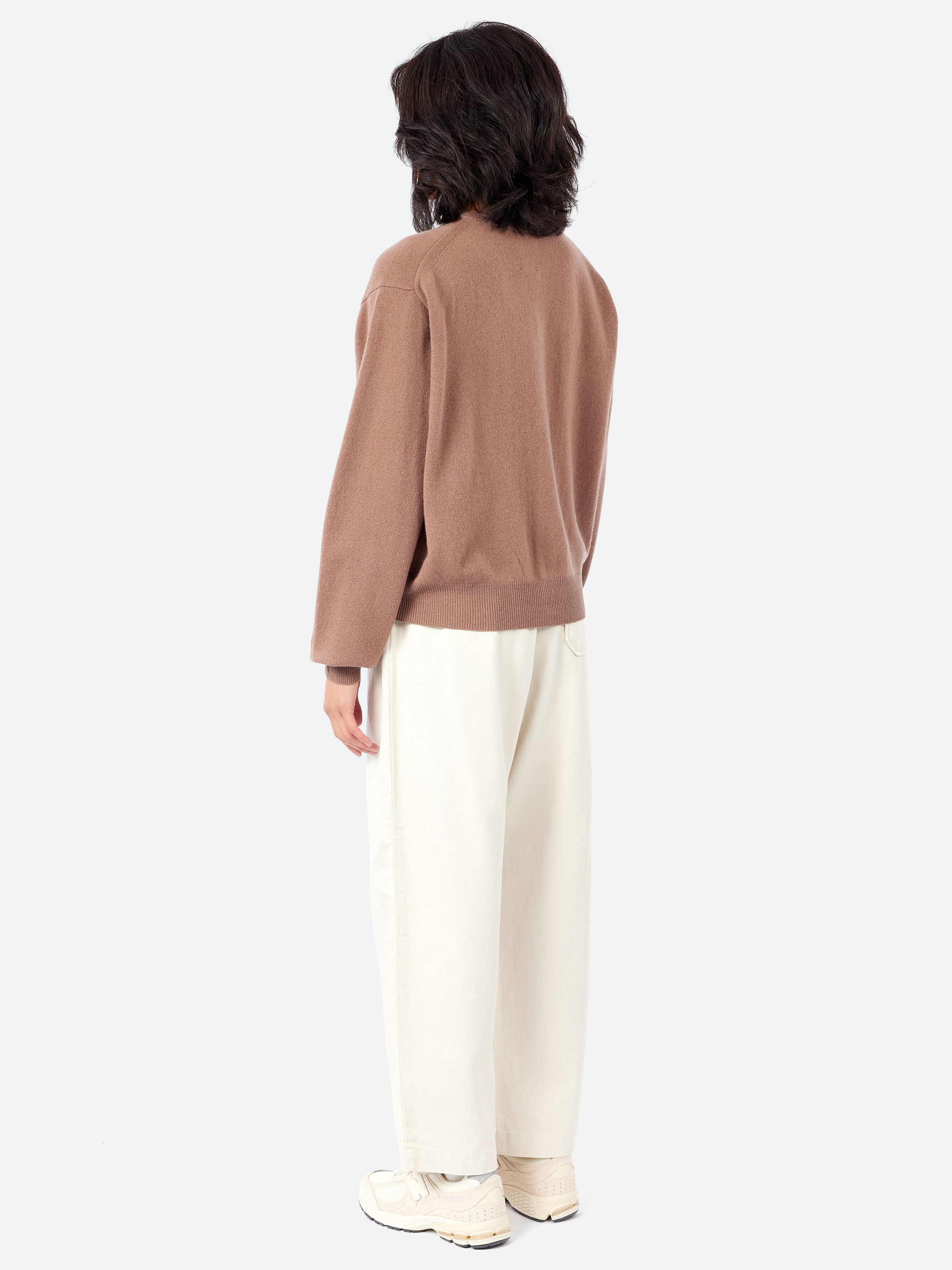 Danton - Women's Lambswool Crew Neck Cardigan in Mocha – gravitypope