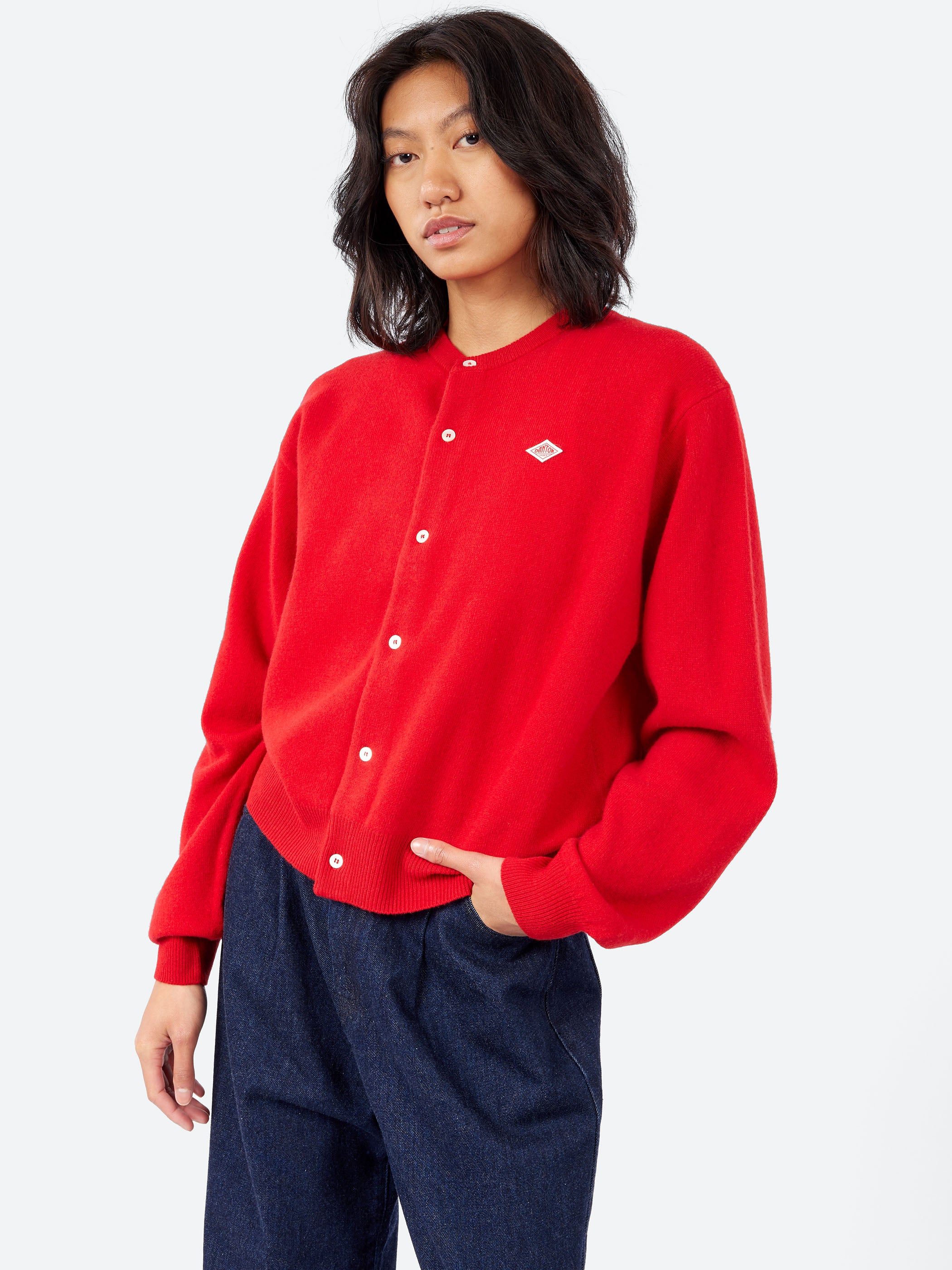 Women's Lambswool Crew Neck Cardigan