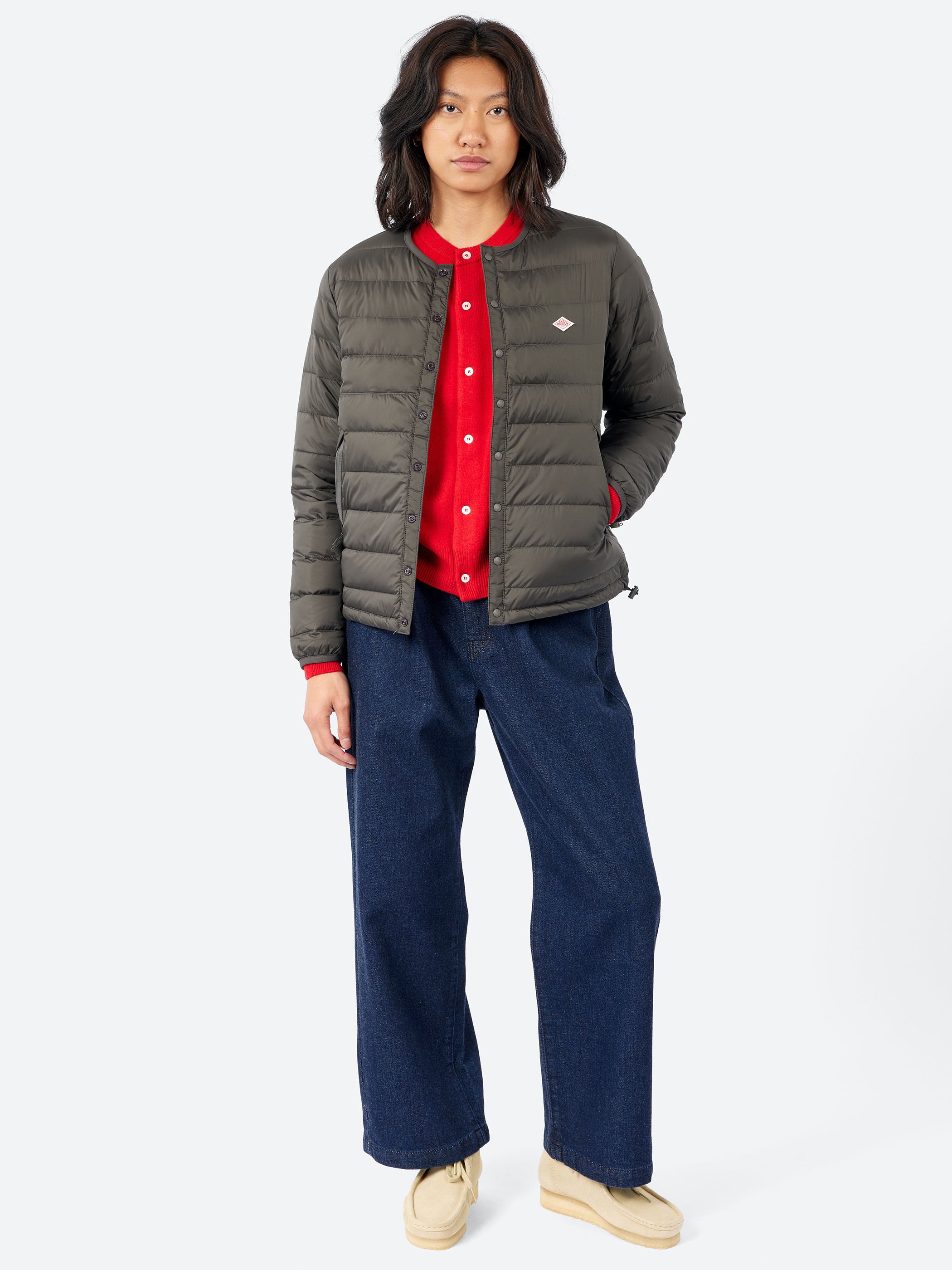 Danton - Women's Inner Down Crewneck Jacket in Iron – gravitypope