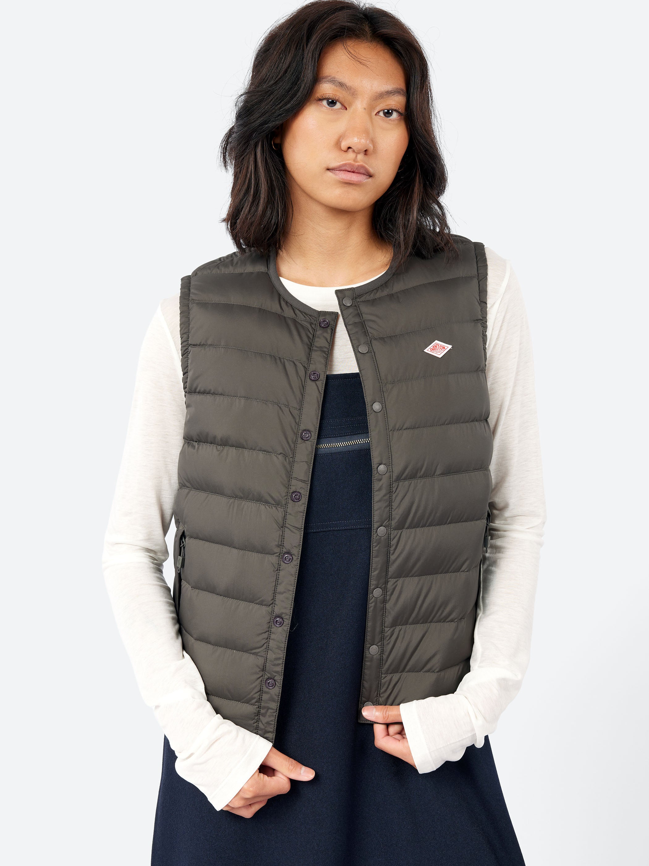 Danton - Inner Down Crewneck Vest in Olive – gravitypope