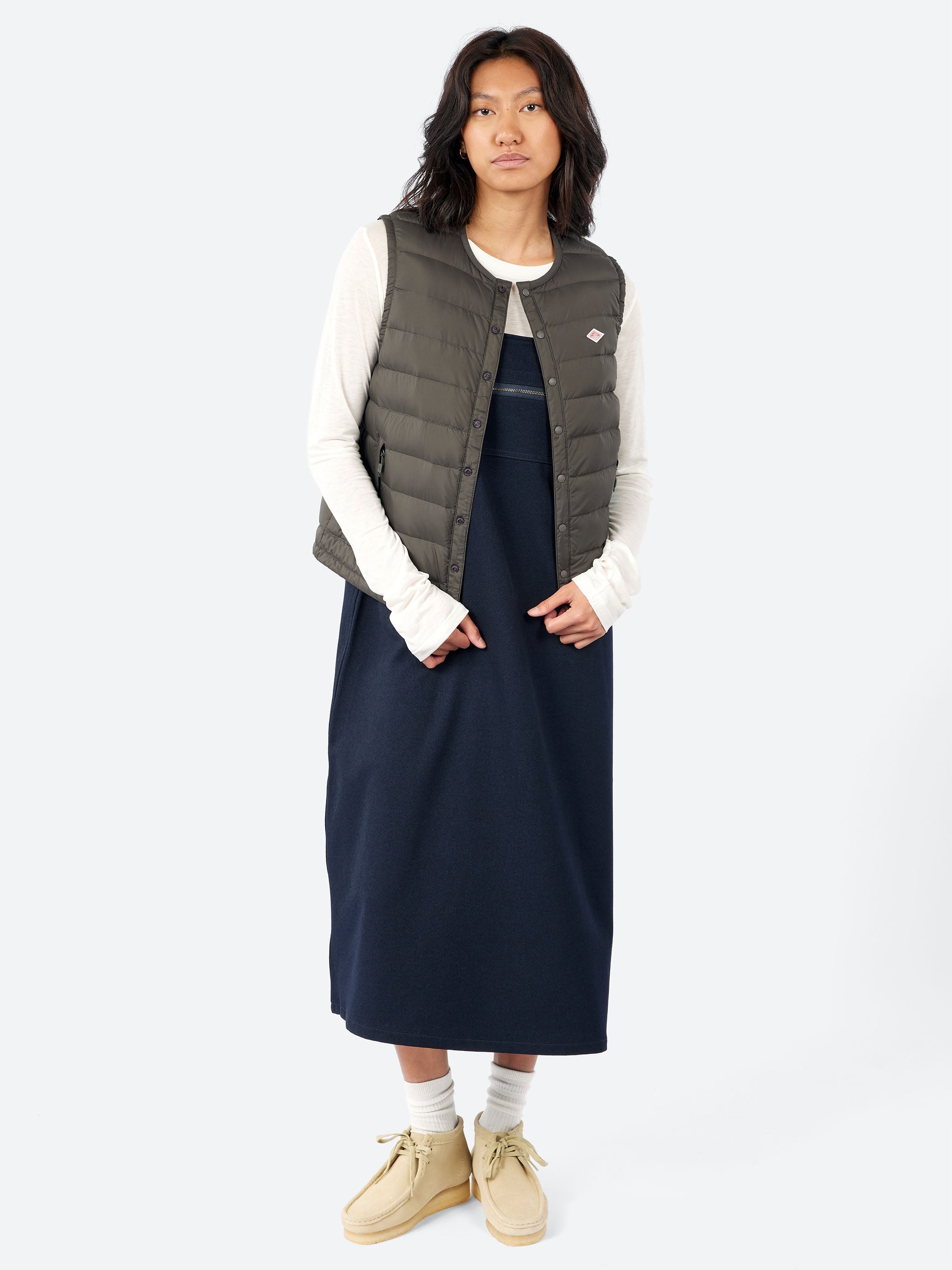 Danton - Women's Inner Down Crewneck Vest in Iron – gravitypope
