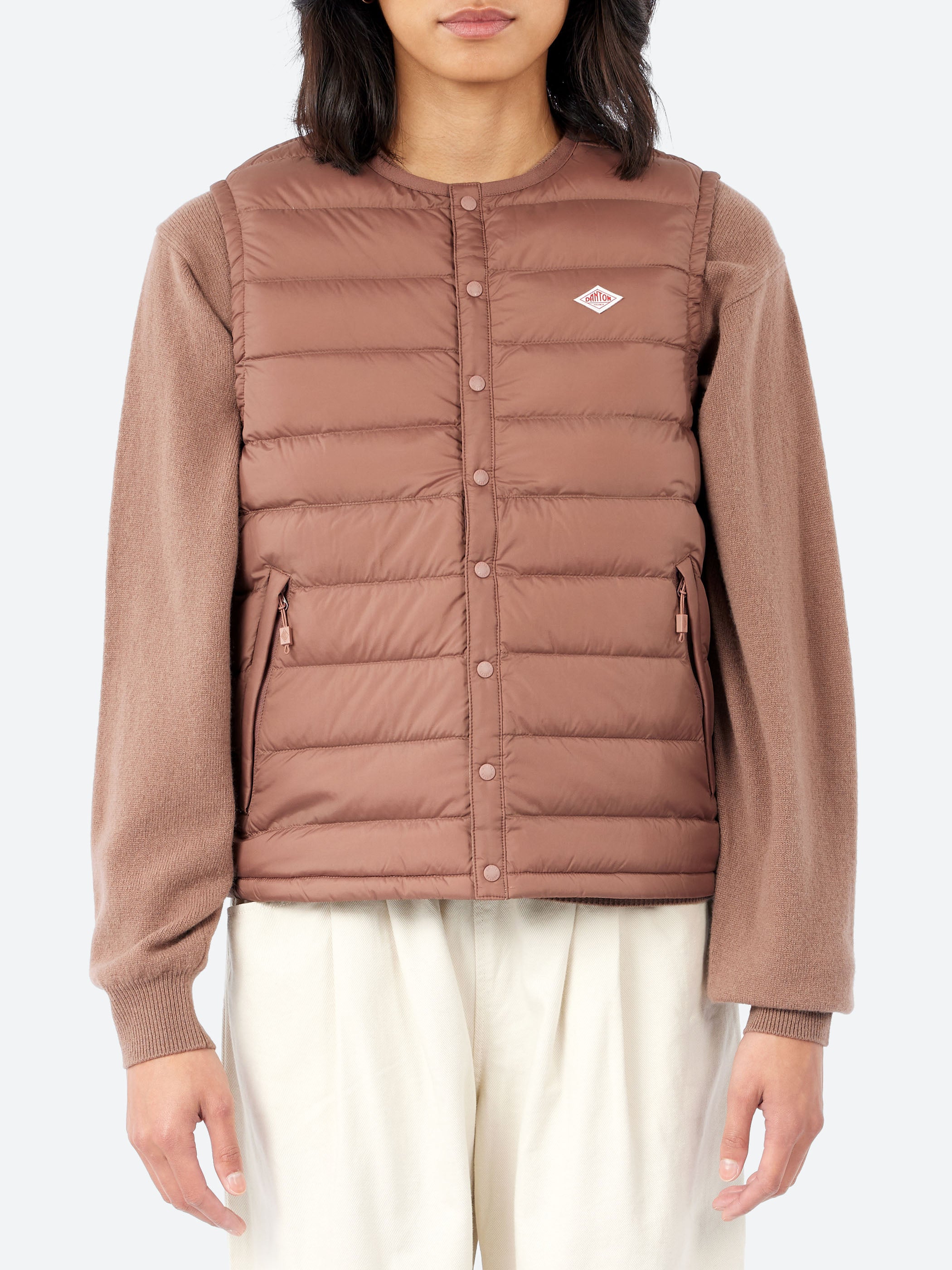 Danton - Inner Down Crewneck Vest in Olive – gravitypope