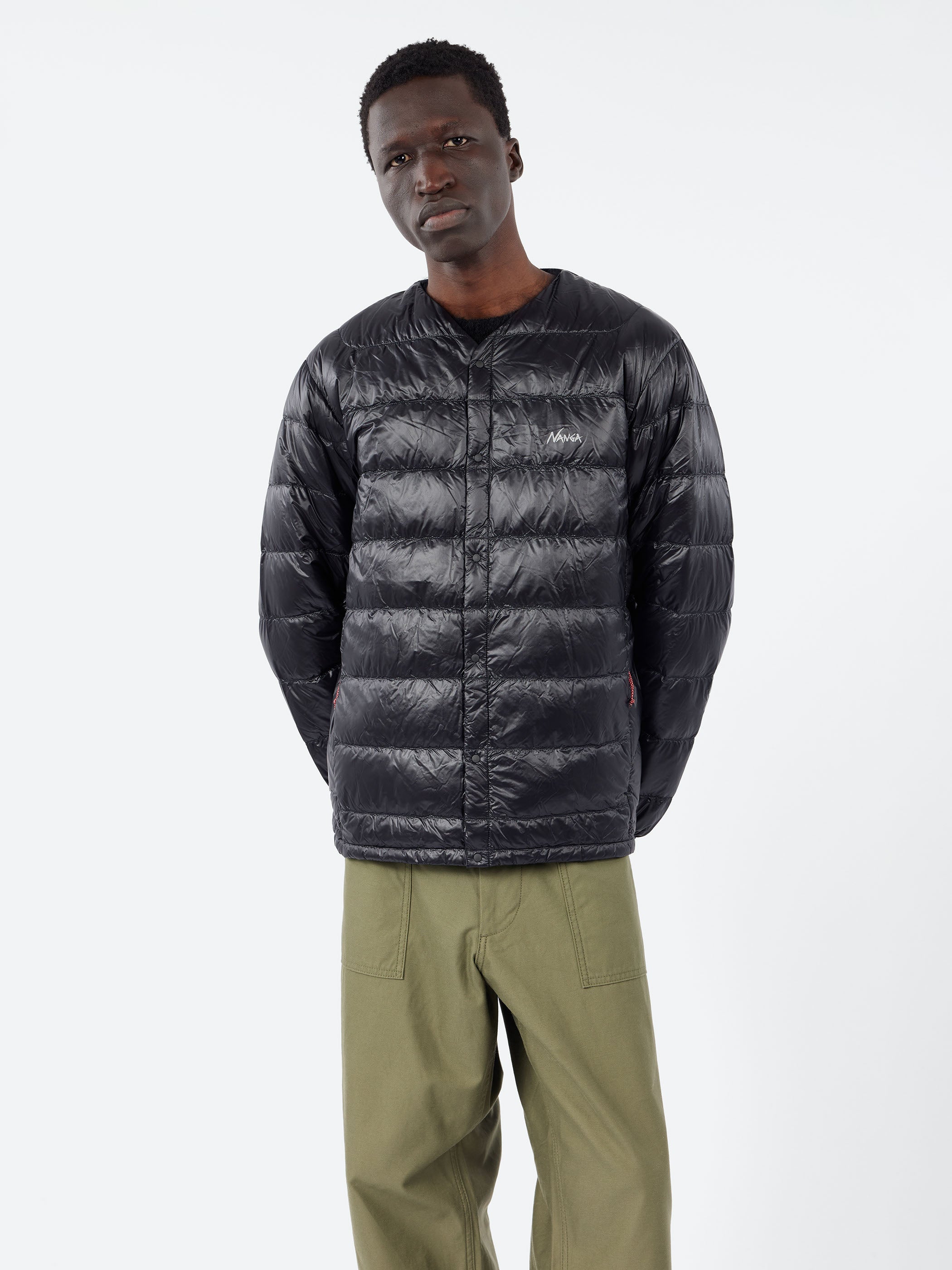 NANGA - 7 Days Inner Down Cardigan in Black – gravitypope