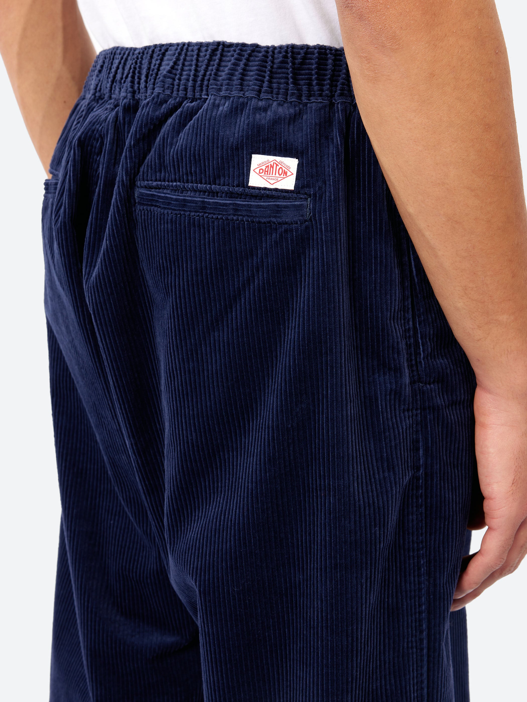 Danton - Corduroy Straight Silhouette Easy Pants in Blue – gravitypope
