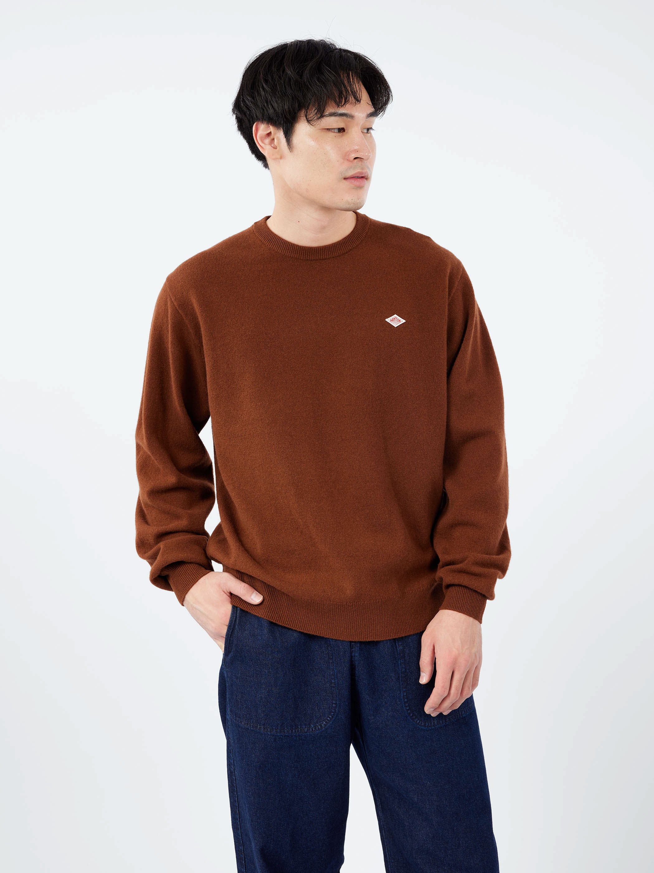 Lambswool Crew Neck Knit Pullover