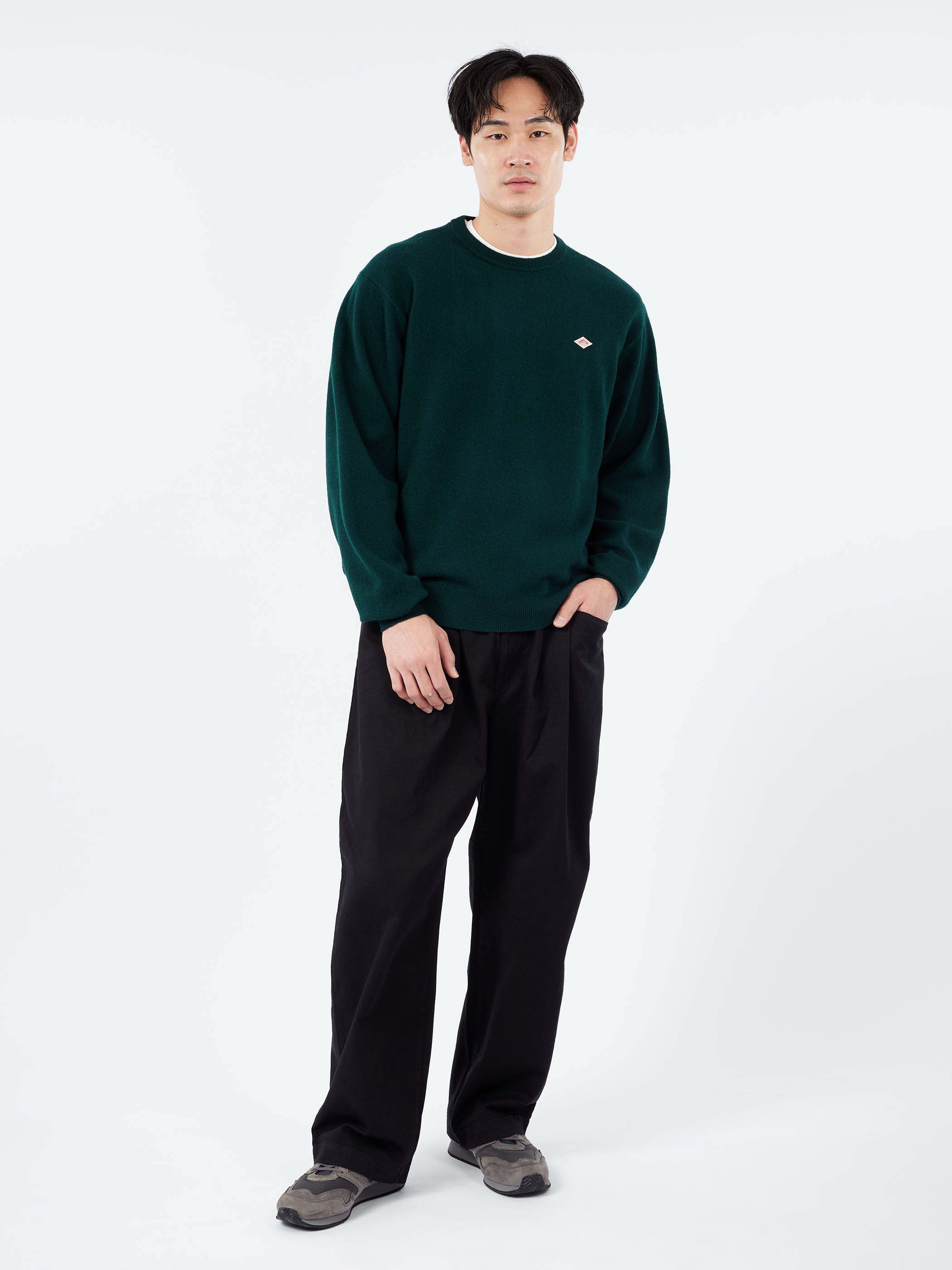 Lambswool Crew Neck Knit Pullover